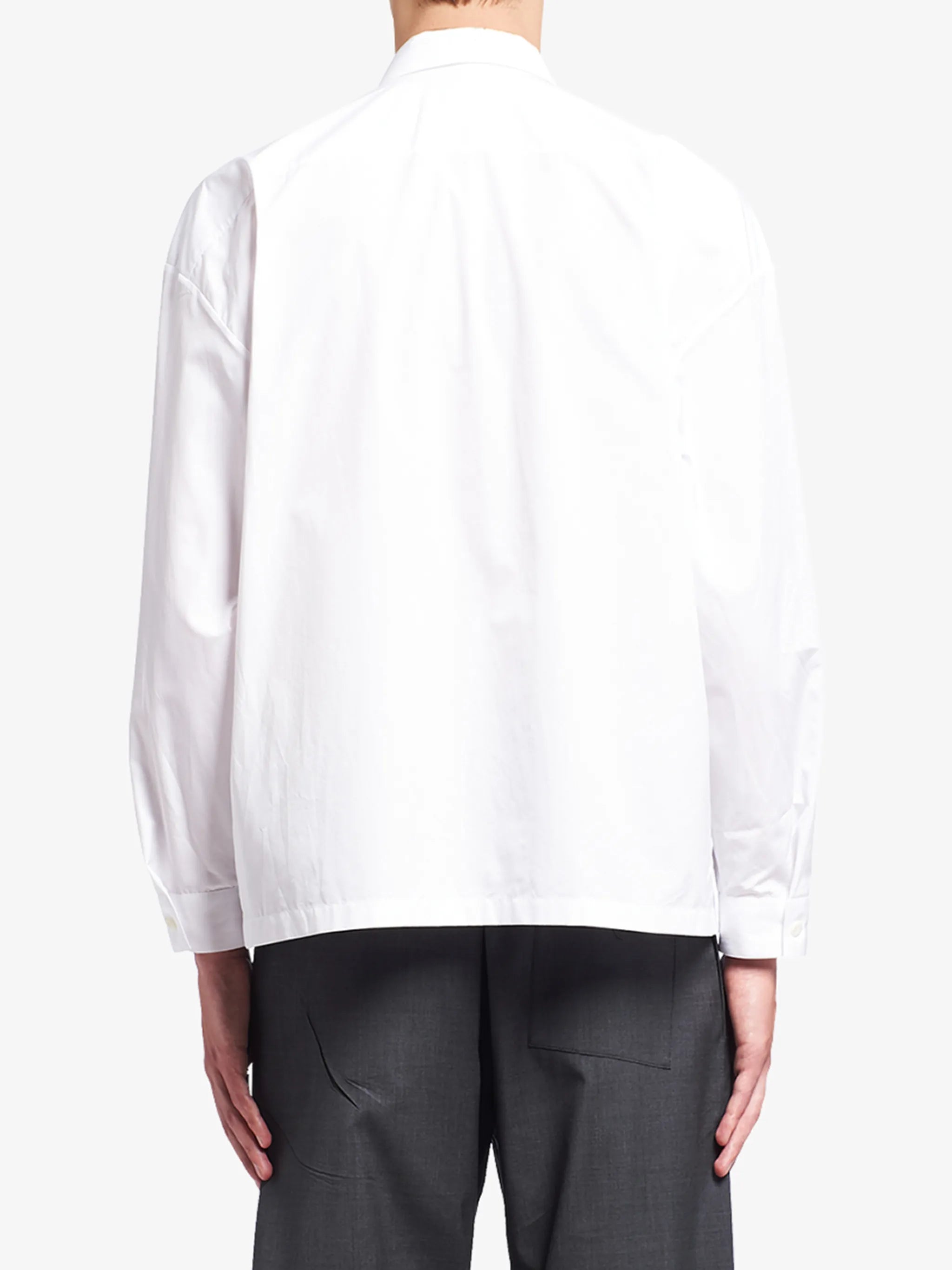 loose fit zip front shirt
