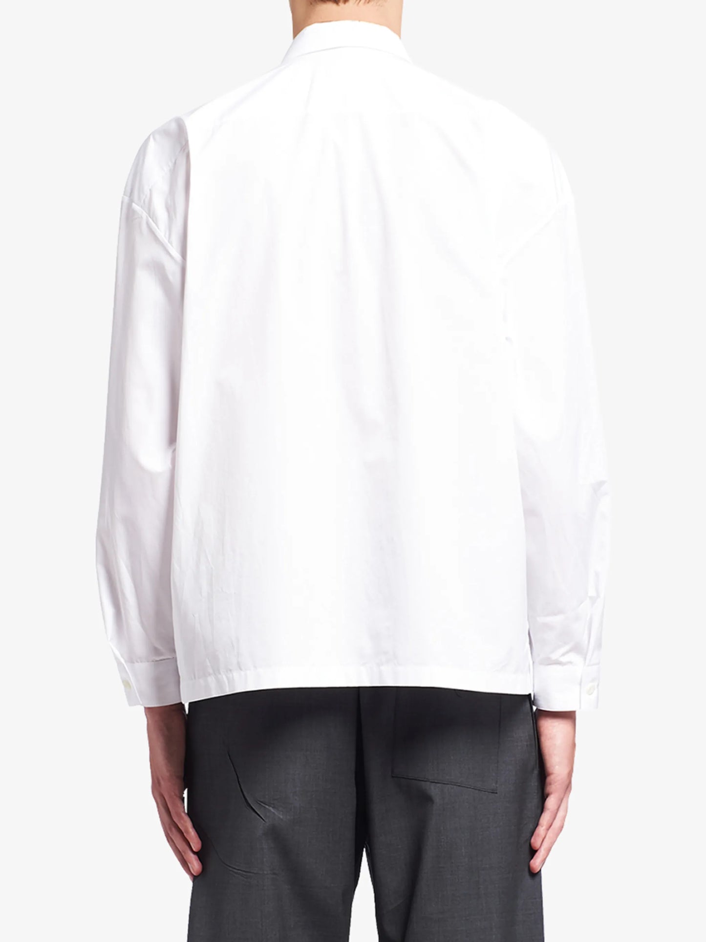 loose fit zip front shirt