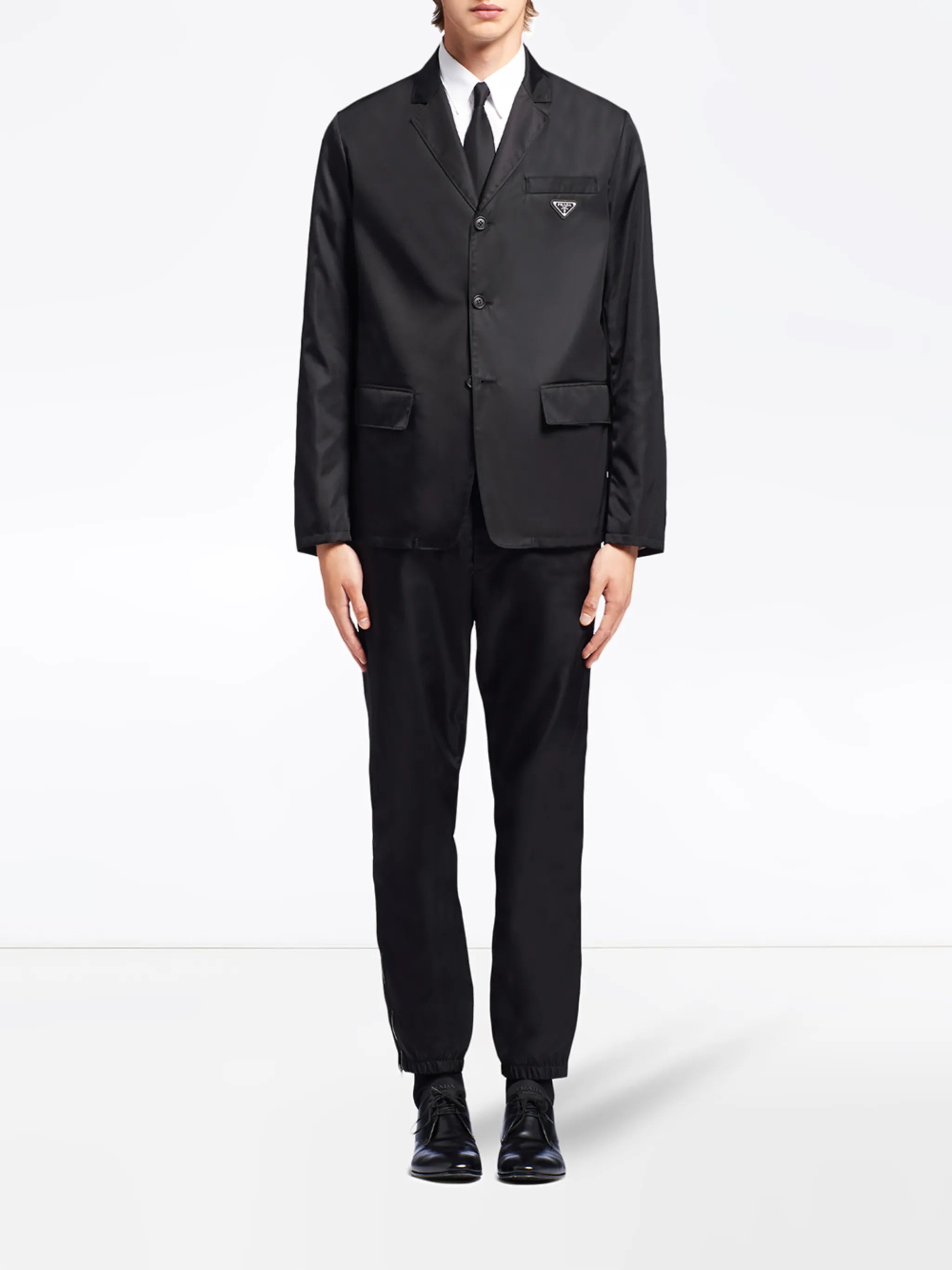 Re-Nylon single-breasted jacket