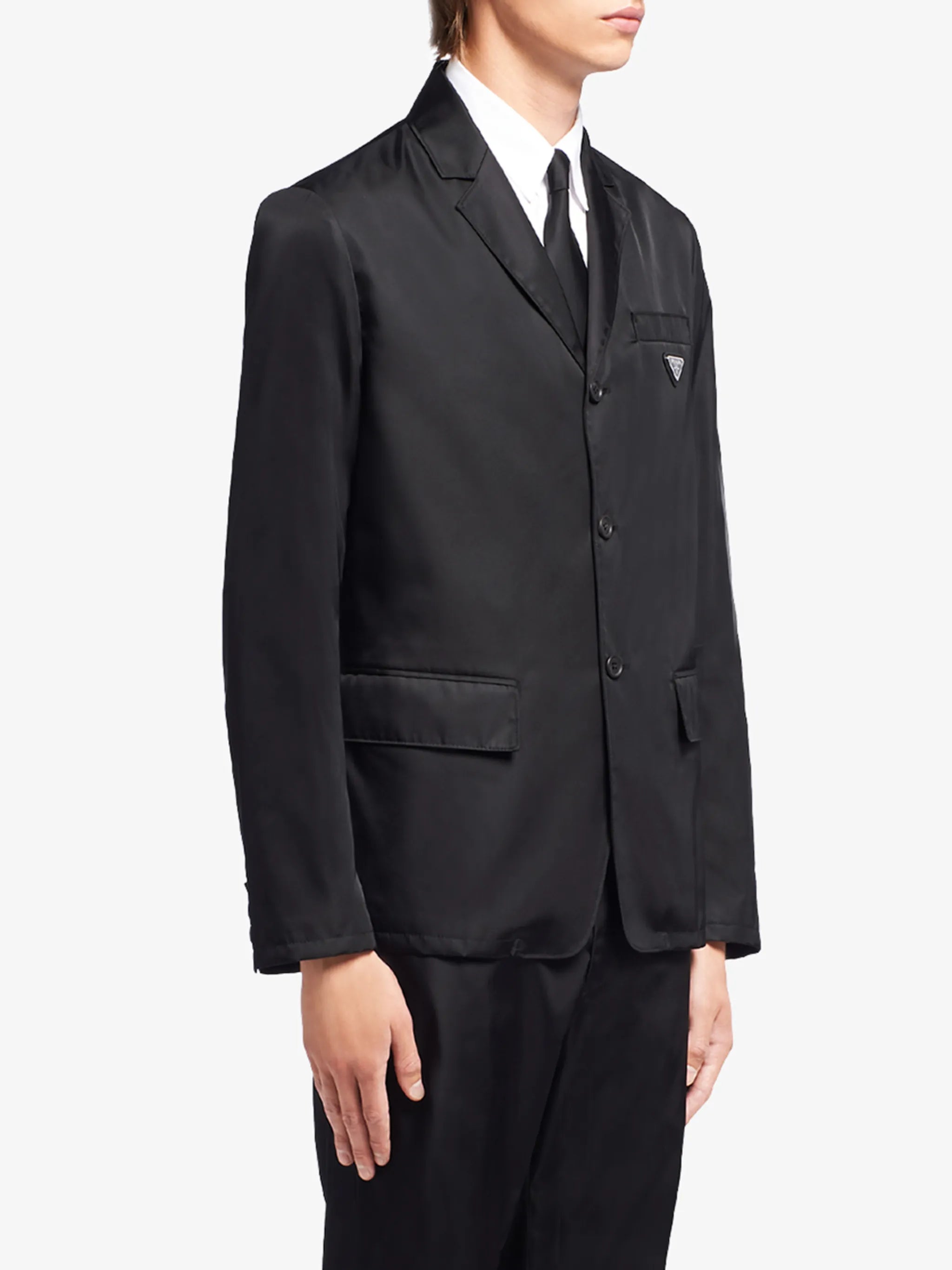 Re-Nylon single-breasted jacket