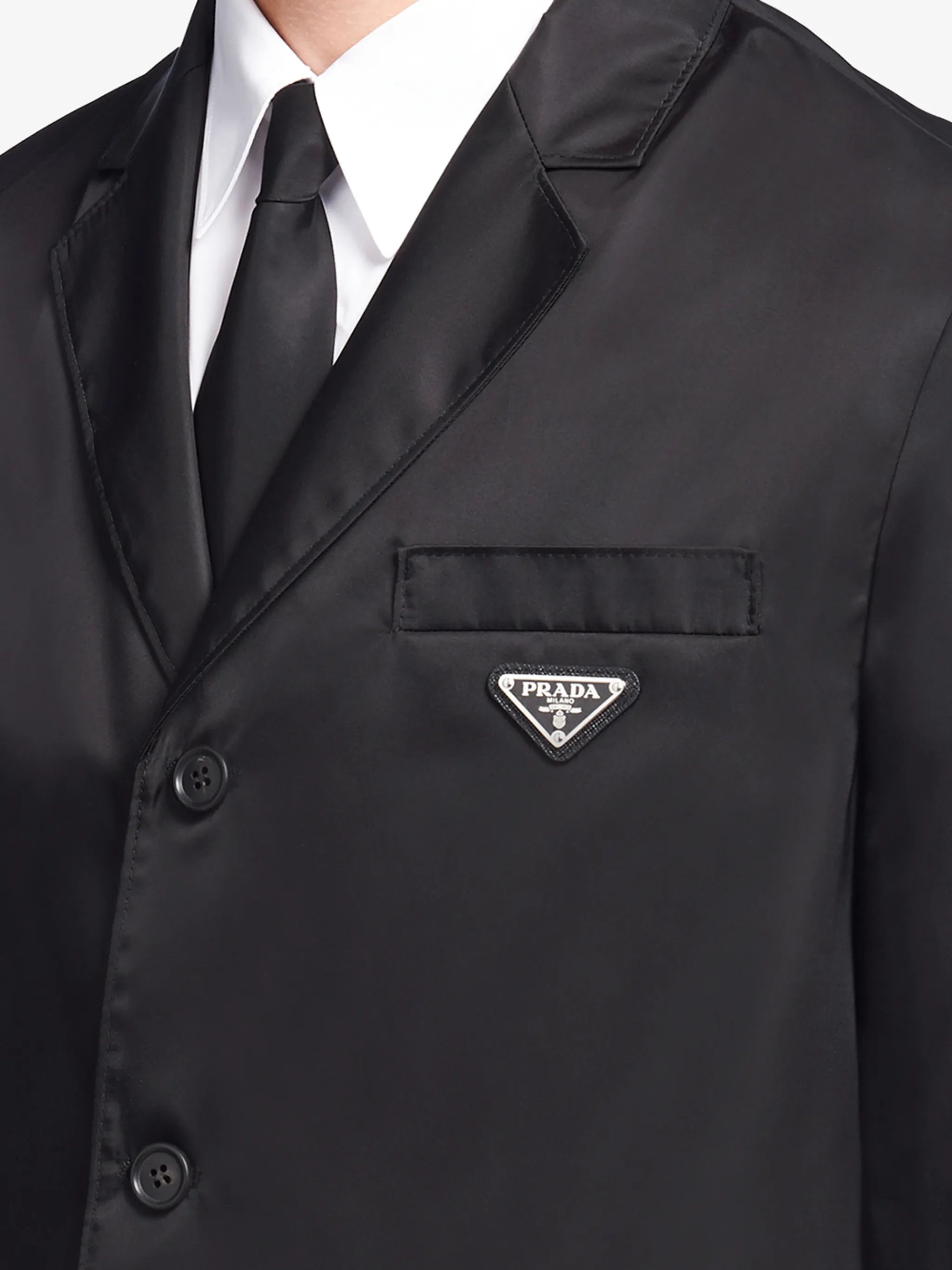 Re-Nylon single-breasted jacket