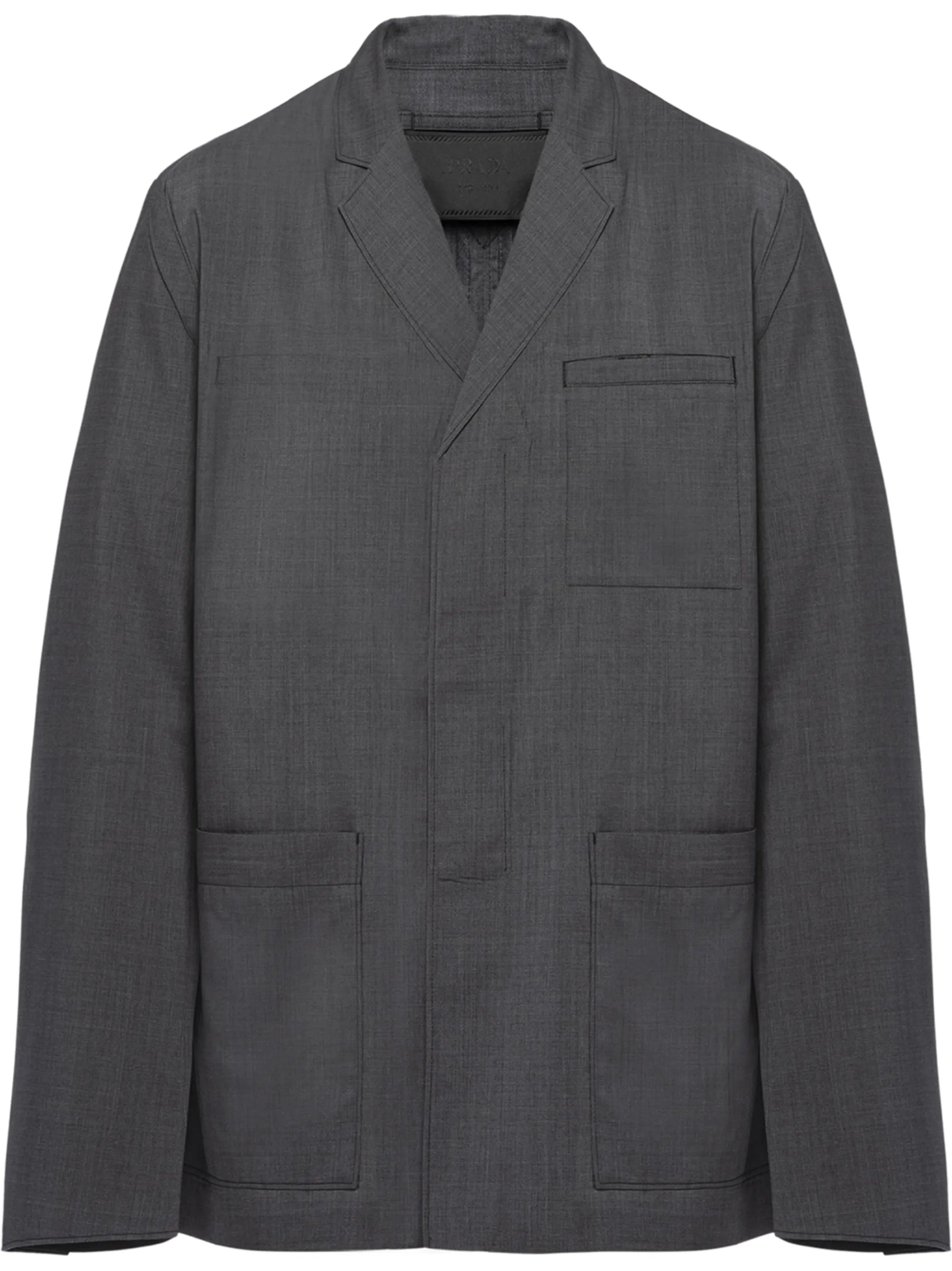 single-breasted patch pocket jacket