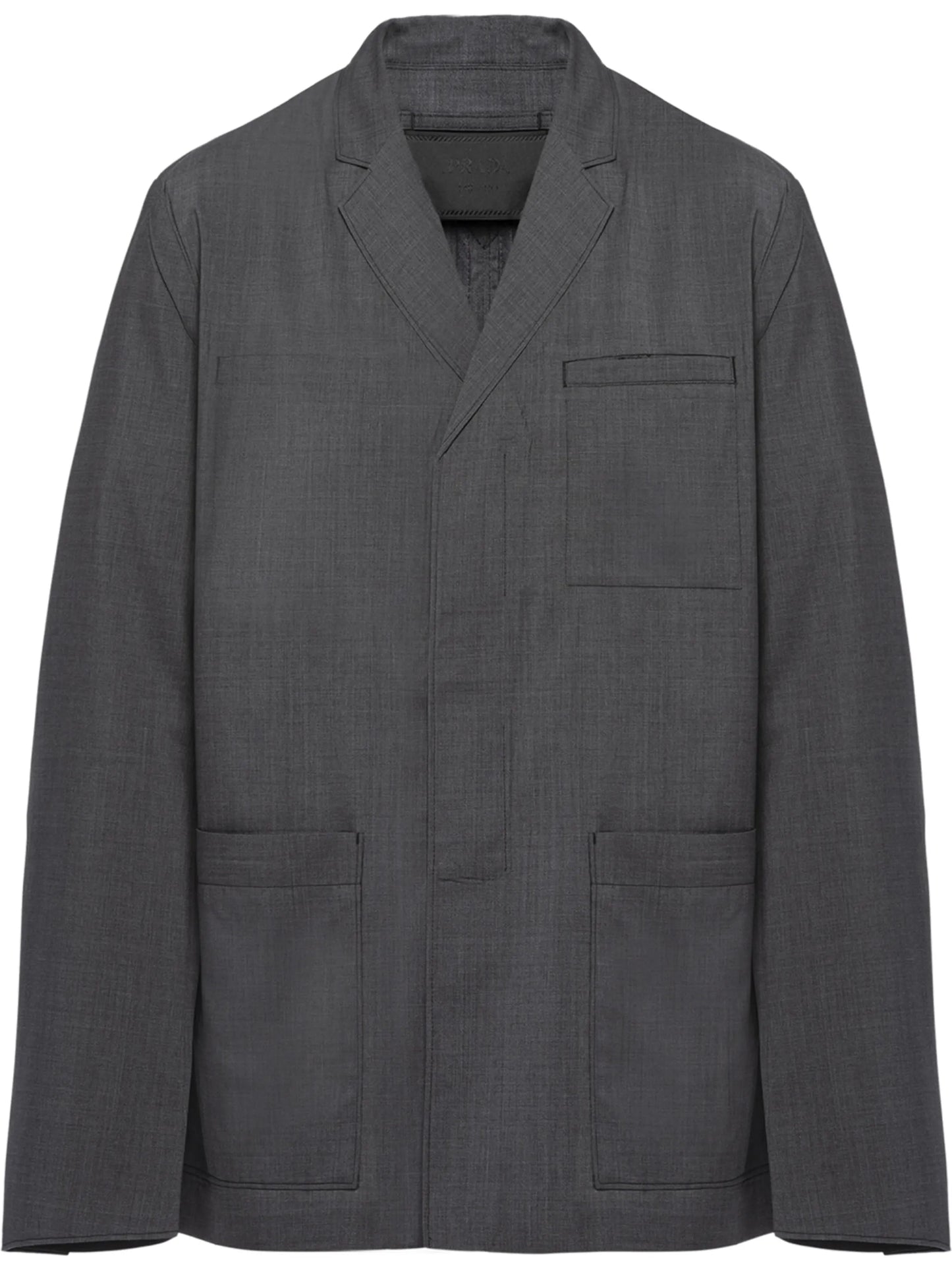 single-breasted patch pocket jacket