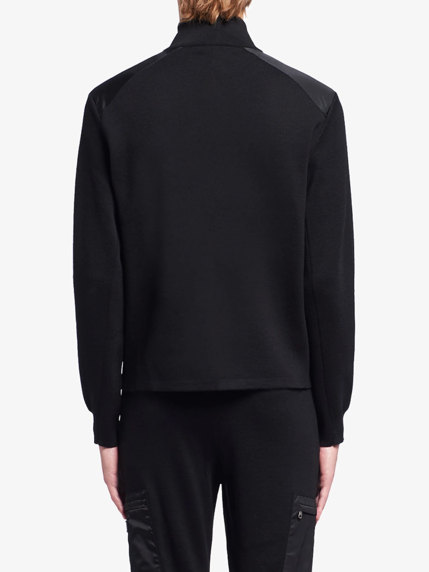 triangle logo zip-up cardigan