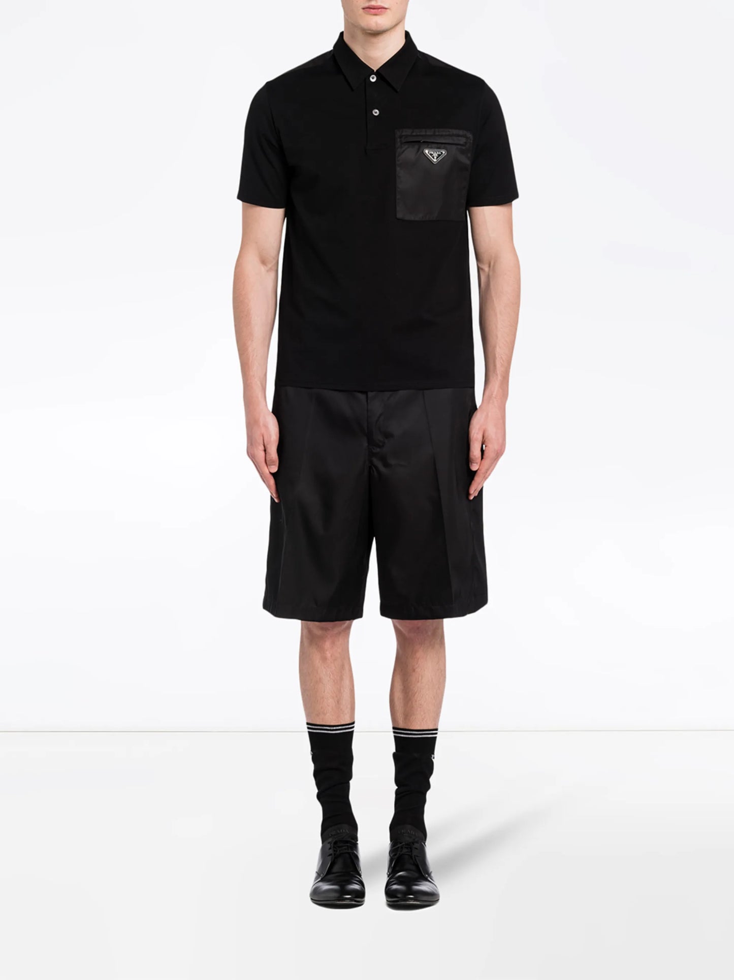 triangle-logo polo shirt