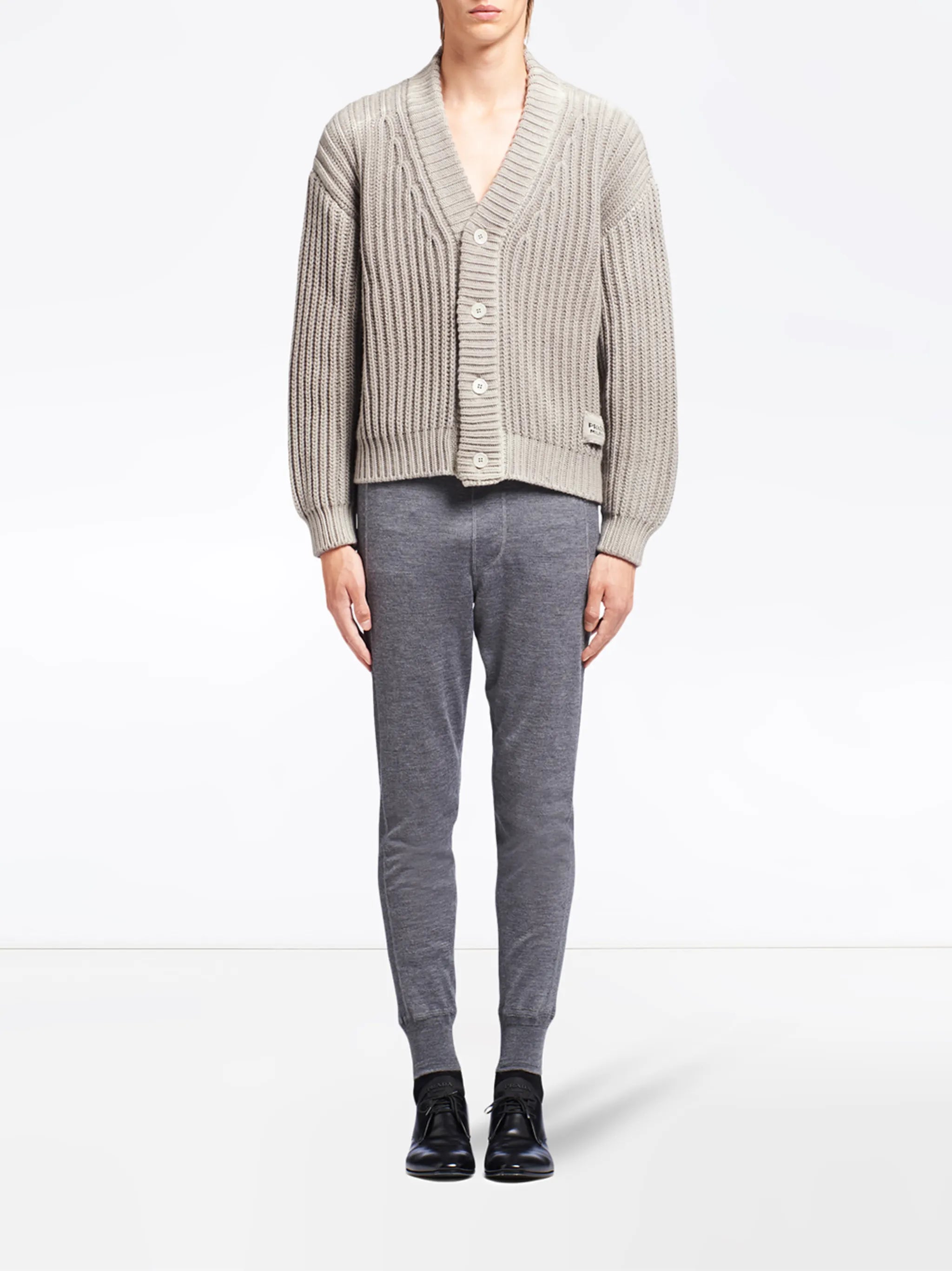 rib-knit cardigan