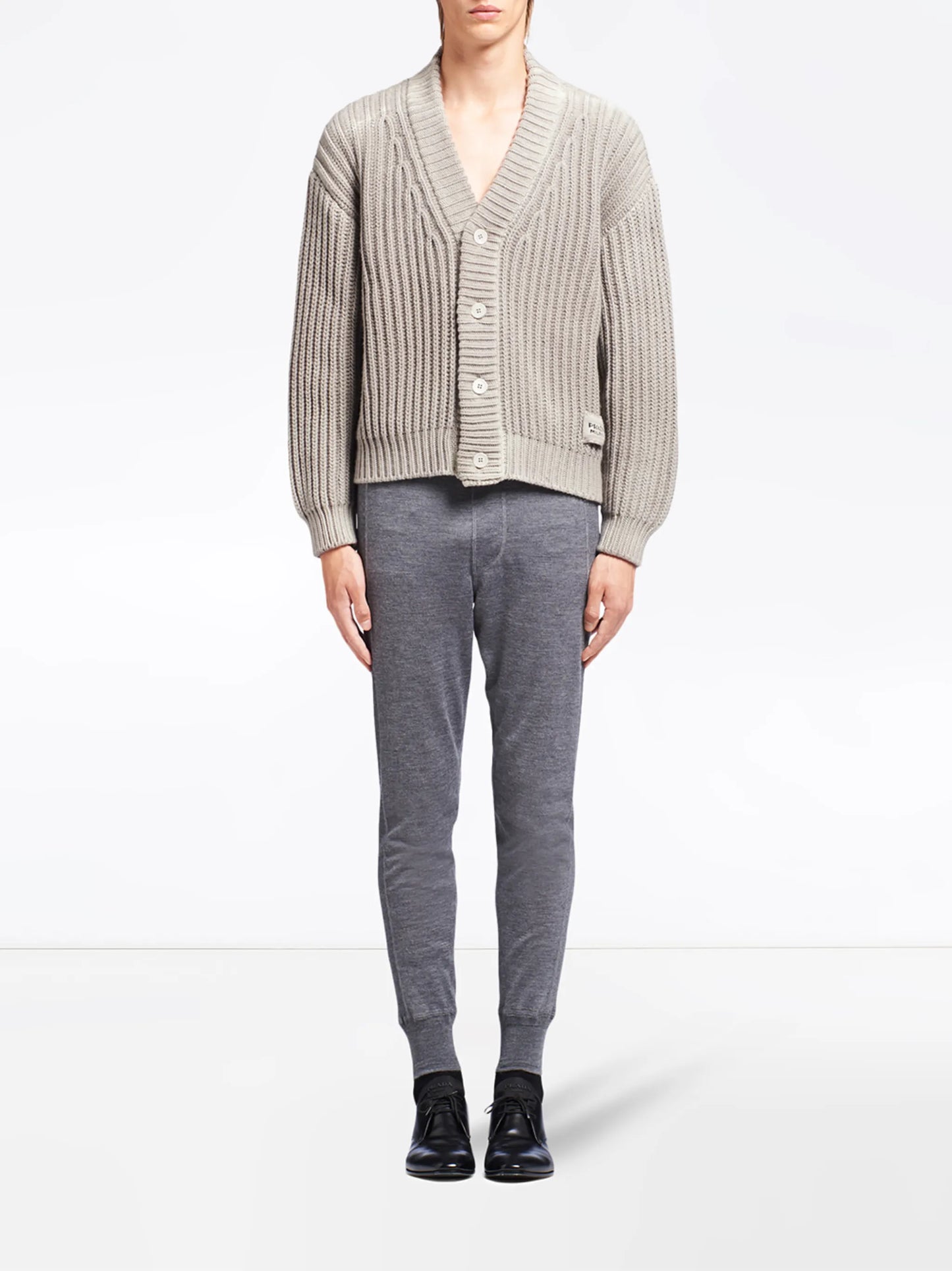 rib-knit cardigan
