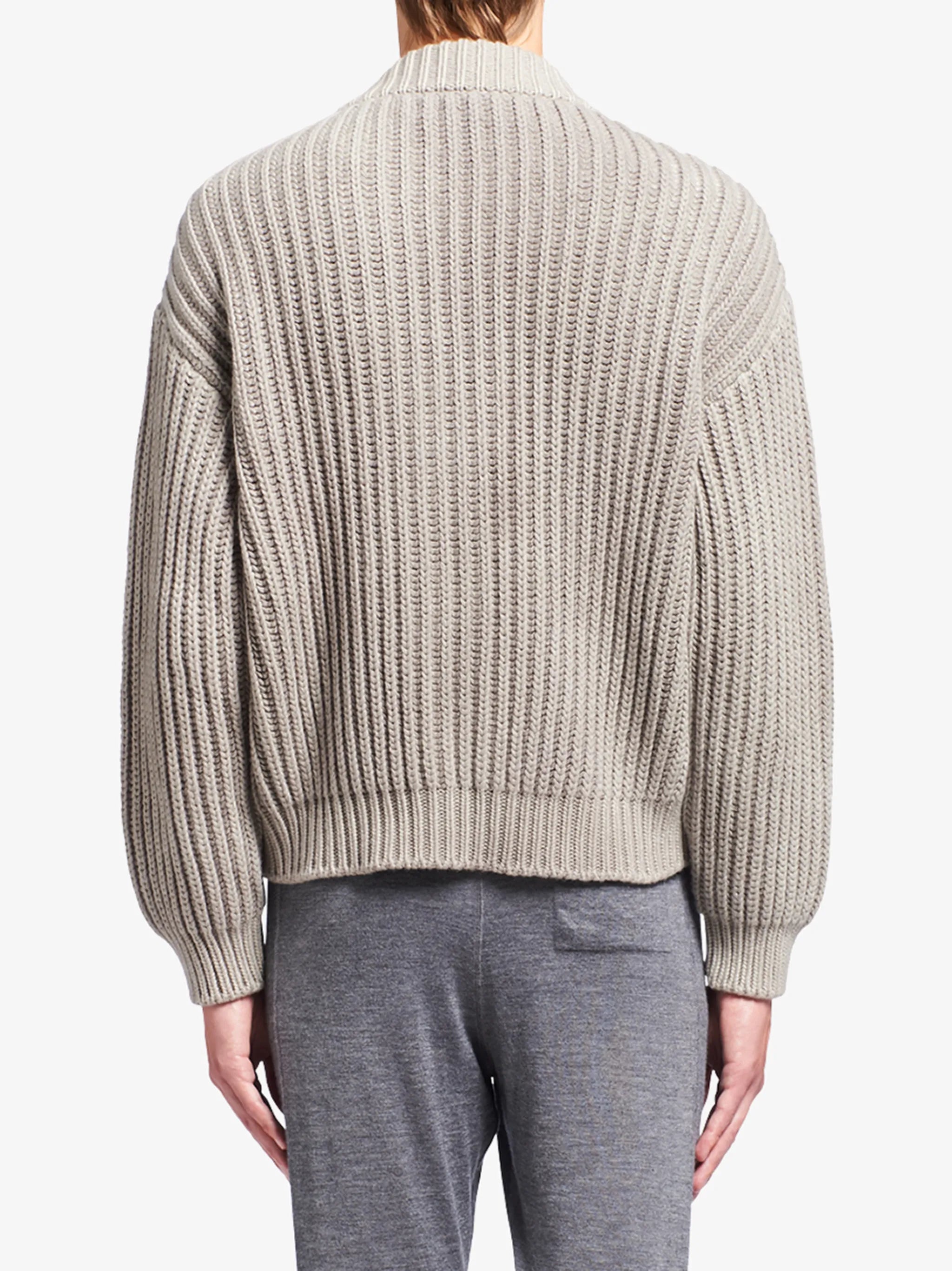 rib-knit cardigan