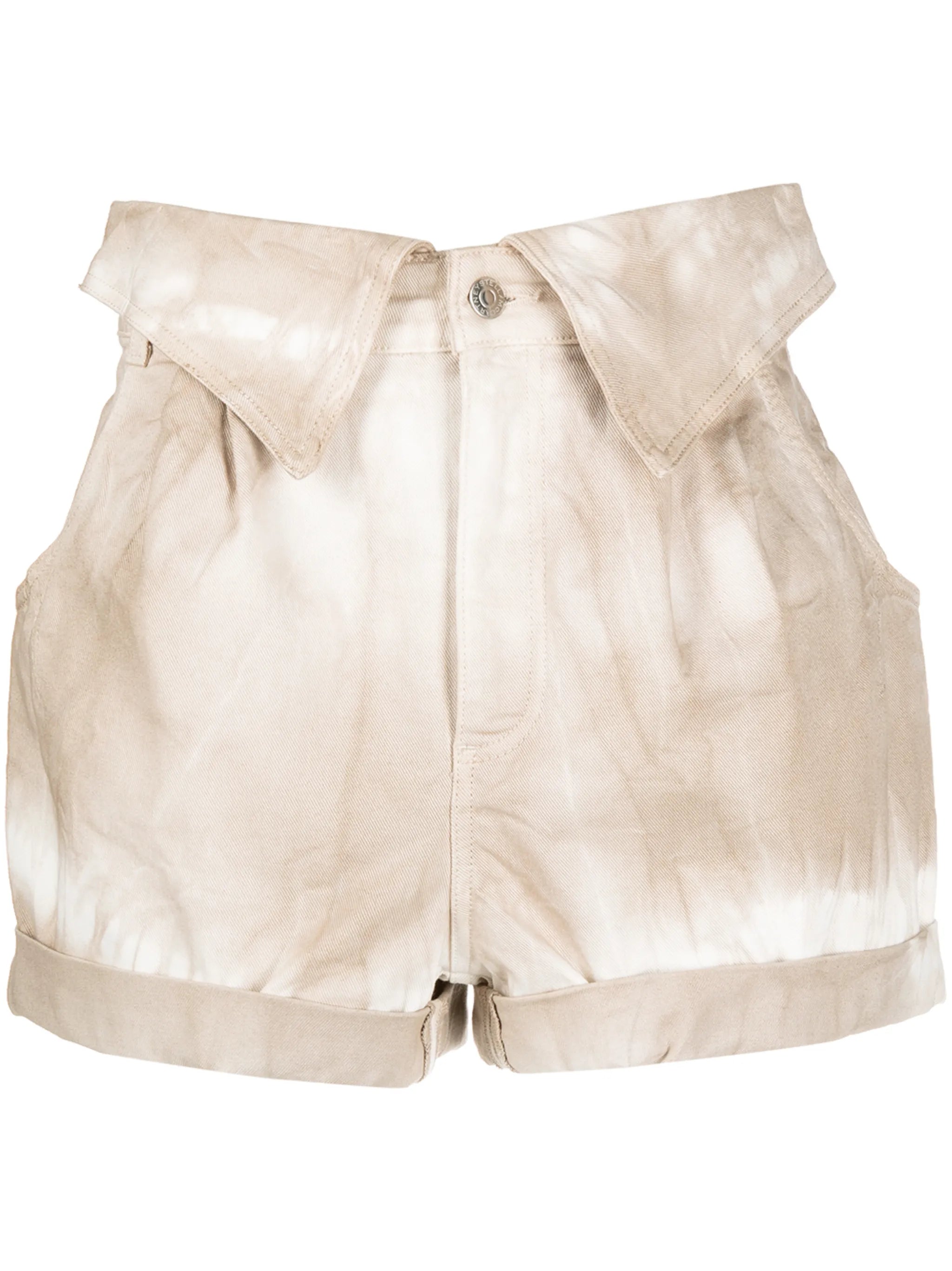 tie-dye denim shorts