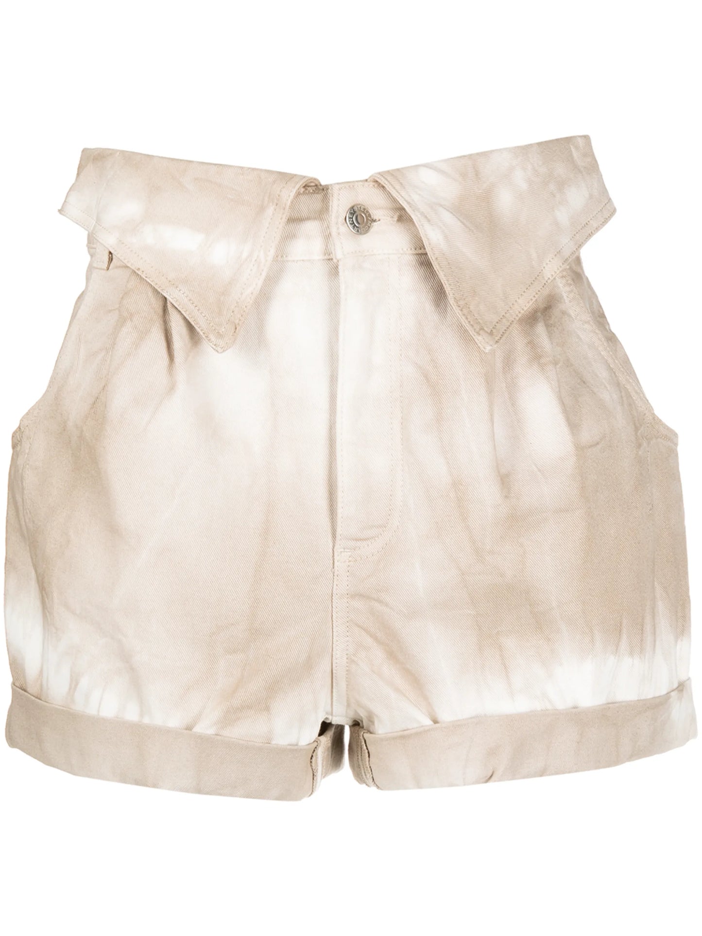 tie-dye denim shorts