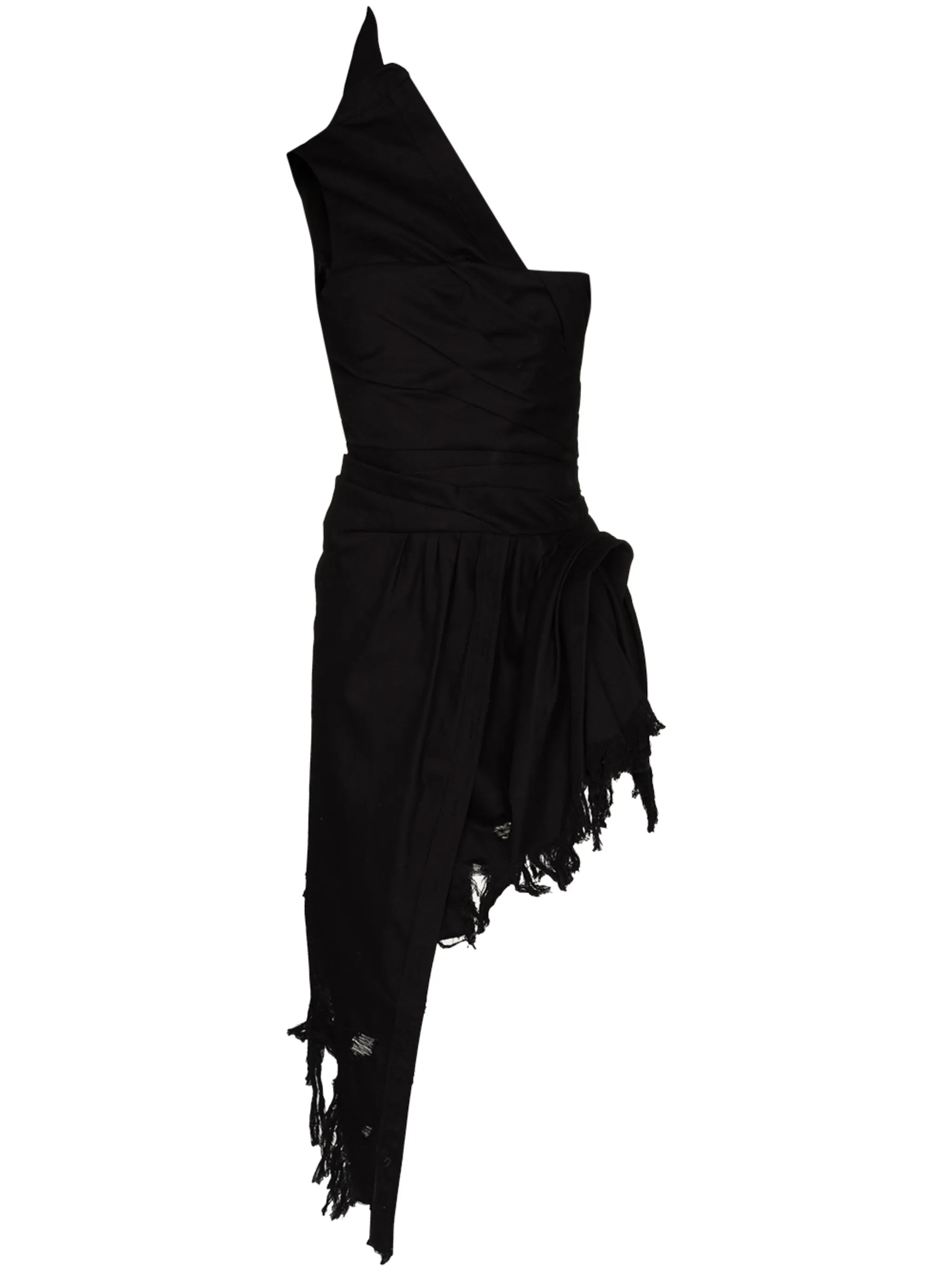 one-shoulder asymmetric fitted dress