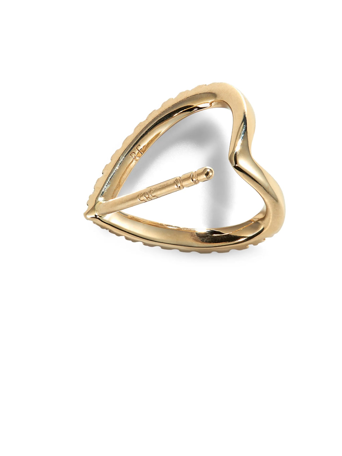 14kt gold Wishbone earring