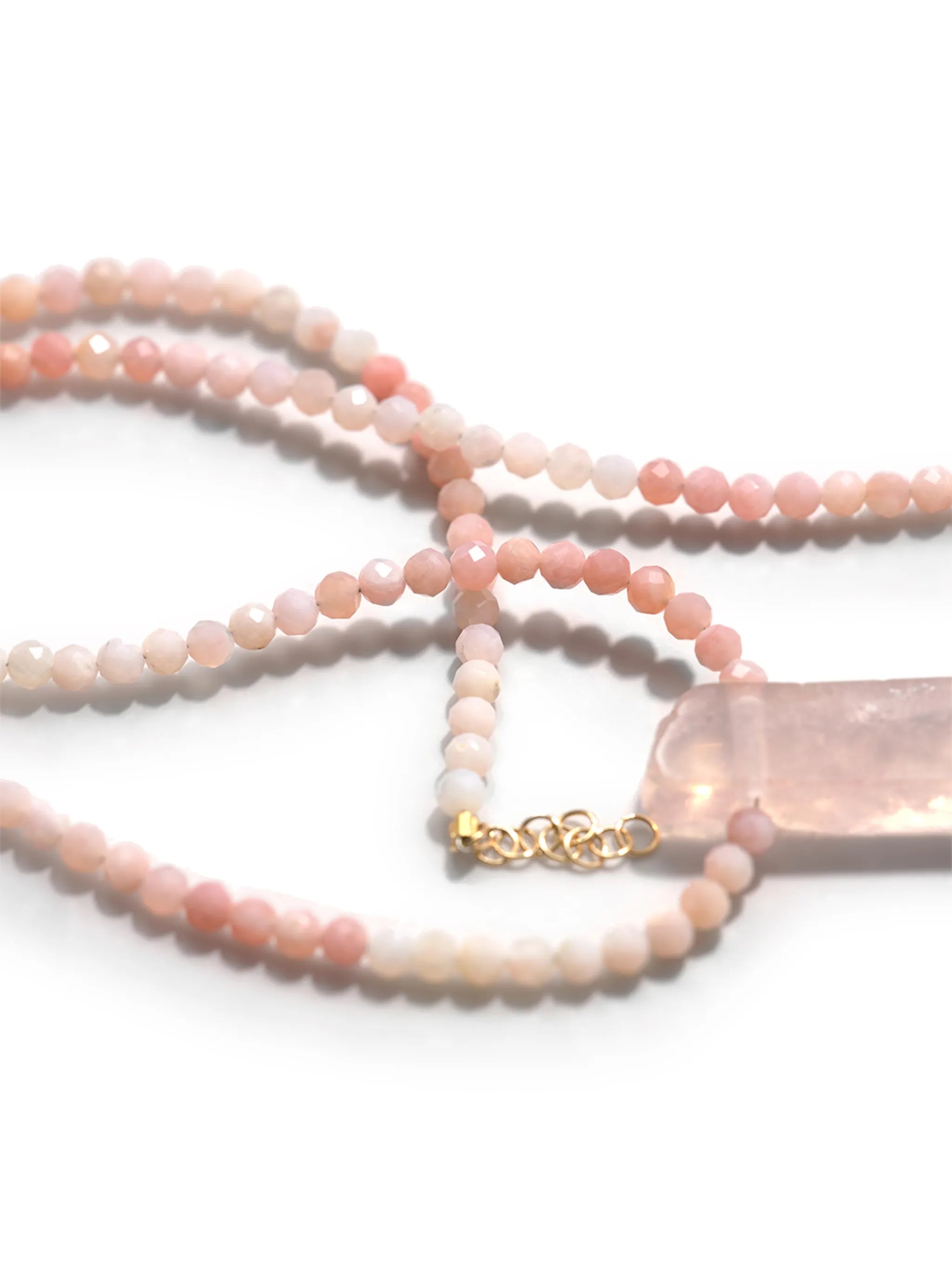 opal crystal pendant necklace