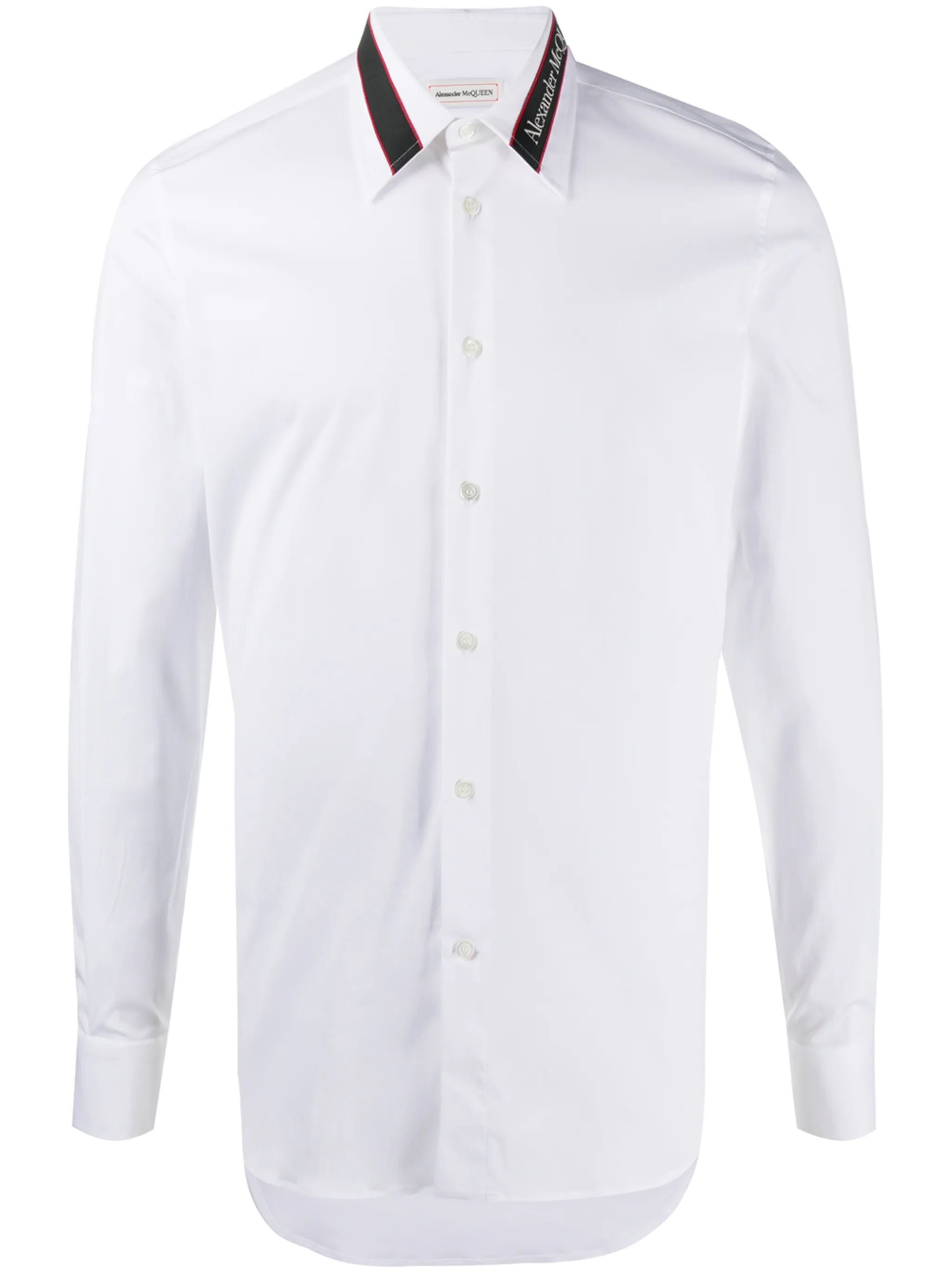 logo-tape tailored shirt
