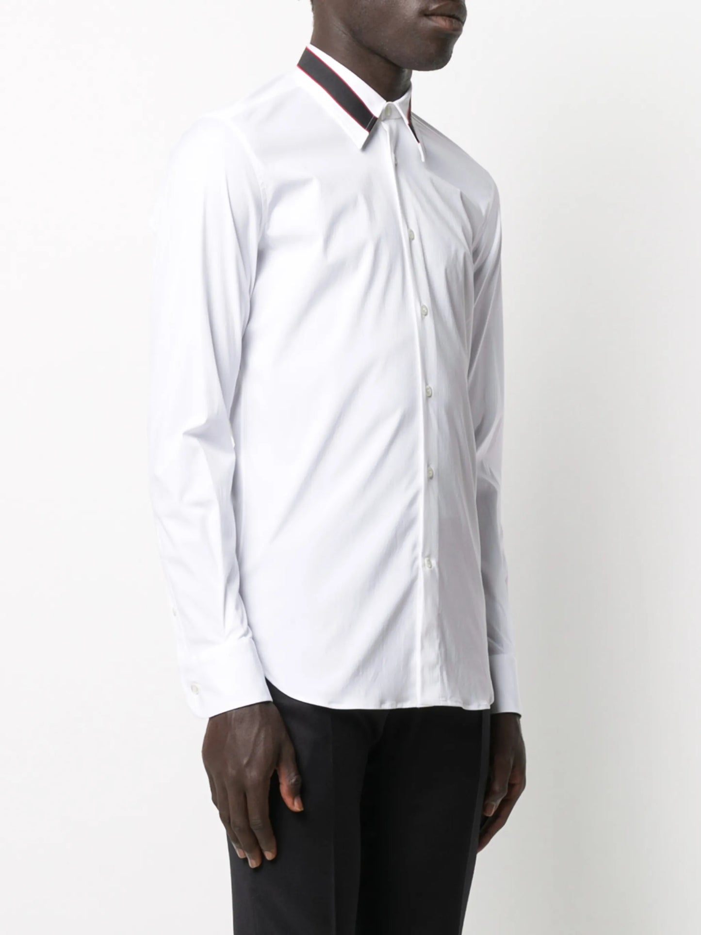 logo-tape tailored shirt
