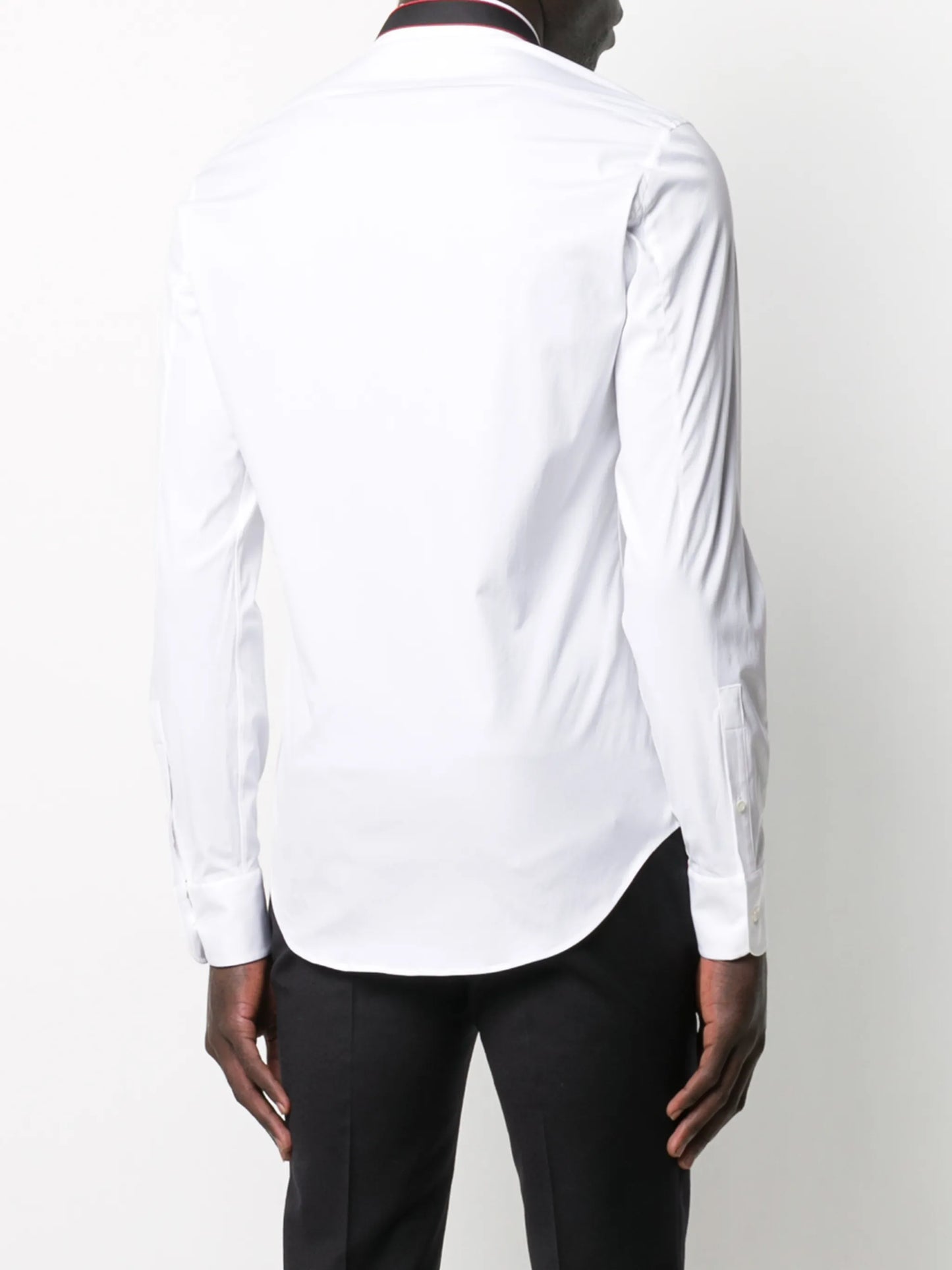 logo-tape tailored shirt