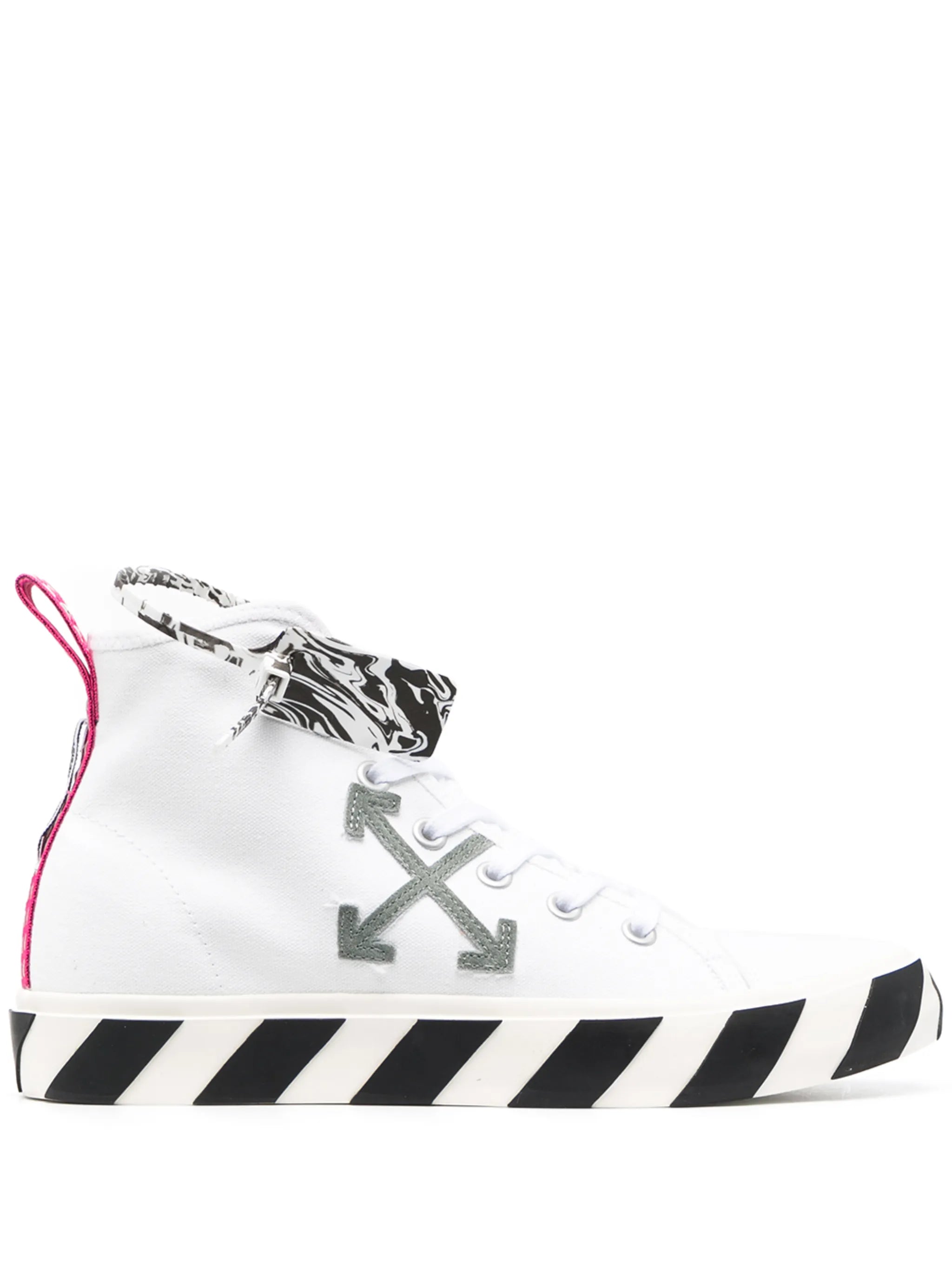 vulcanised mid-top sneakers