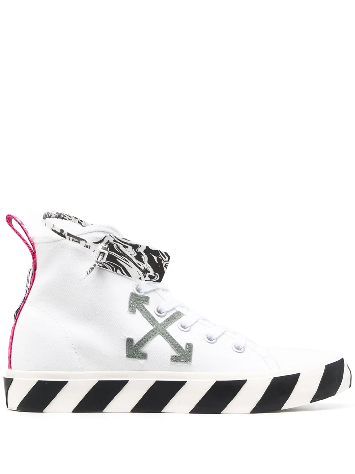 vulcanised mid-top sneakers
