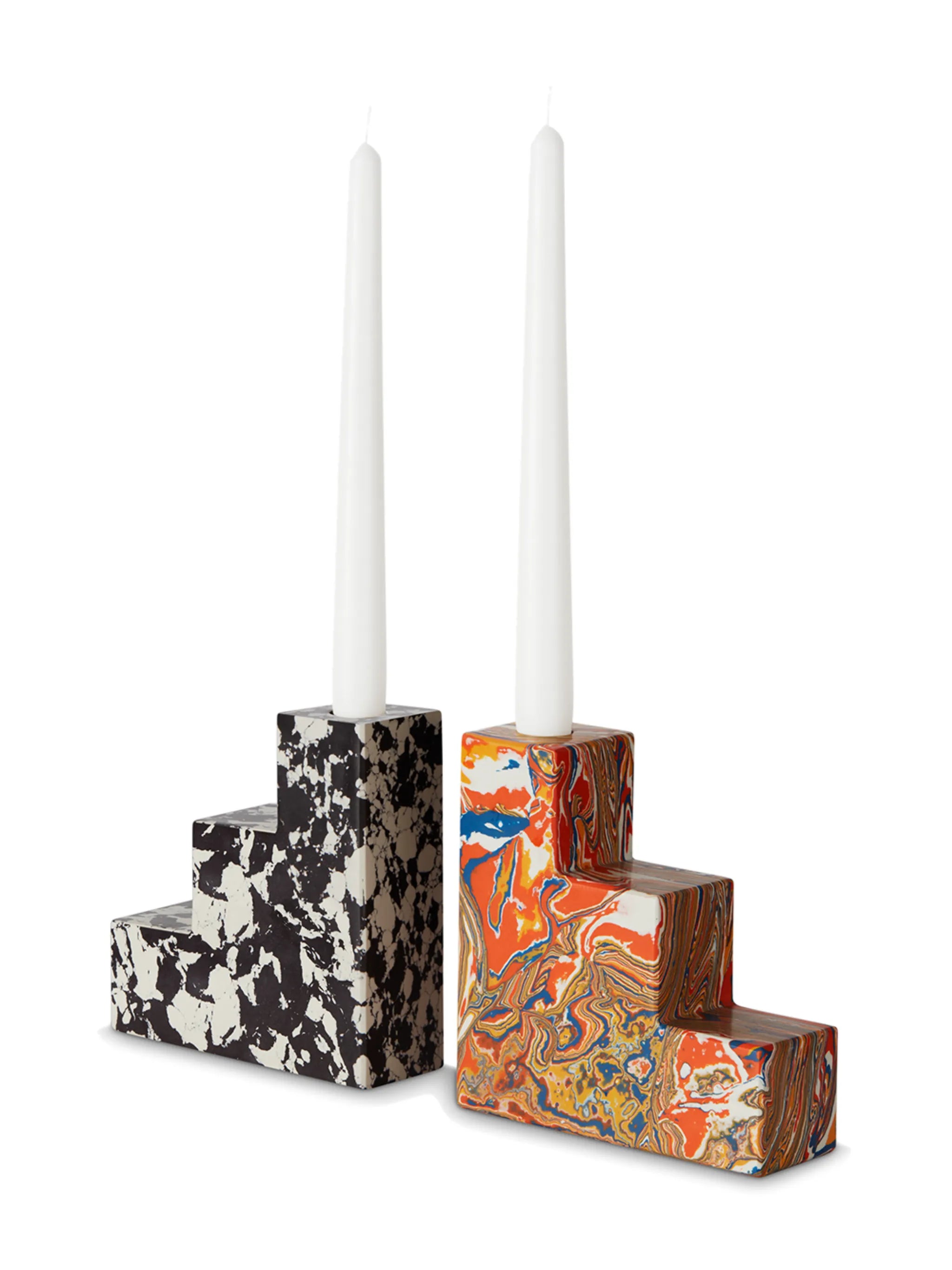 Swirl Stepped bookends set