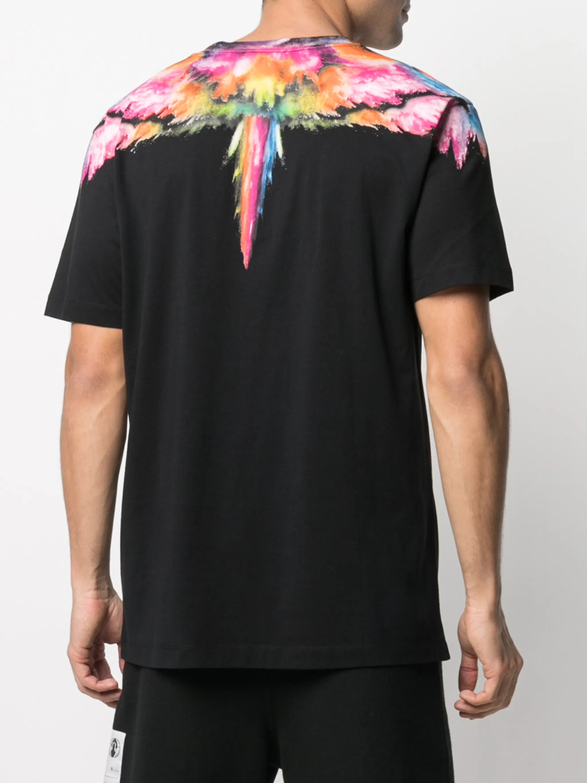 wings-print cotton T-shirt
