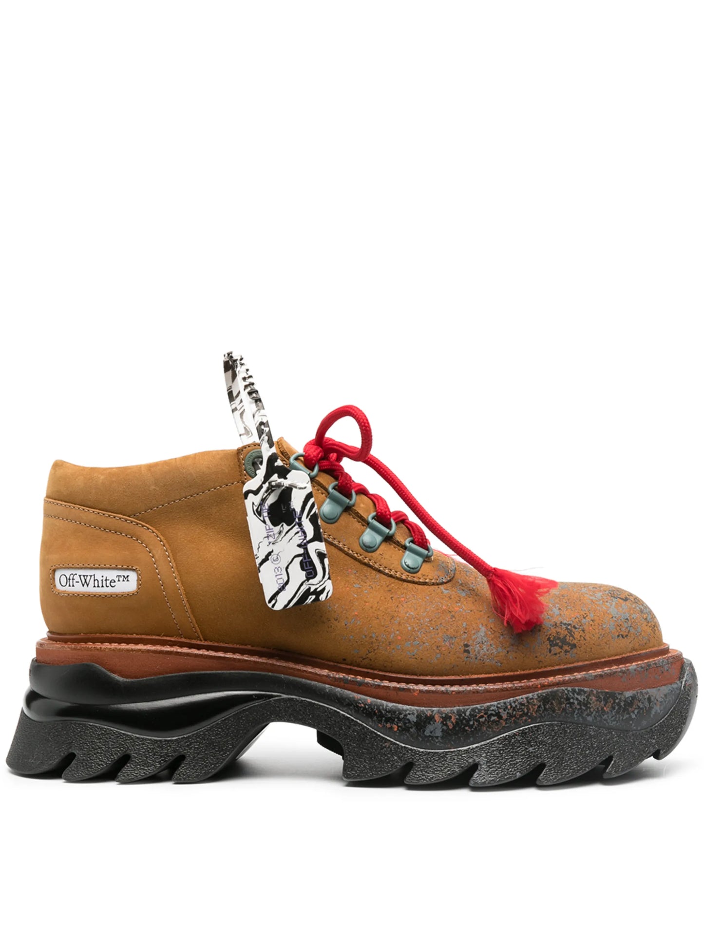 ridged-sole lace-up sneakers