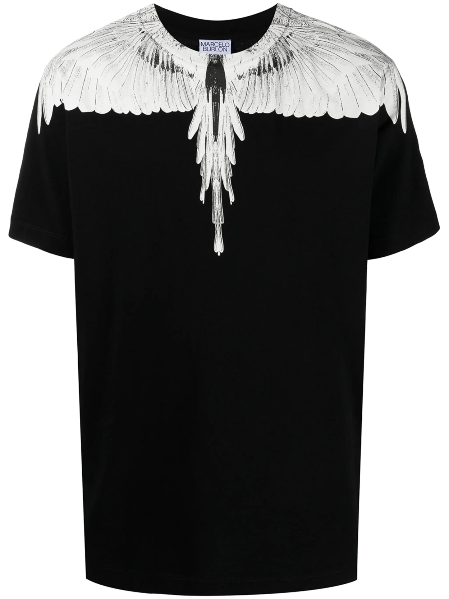 Wings-print crew neck T-shirt
