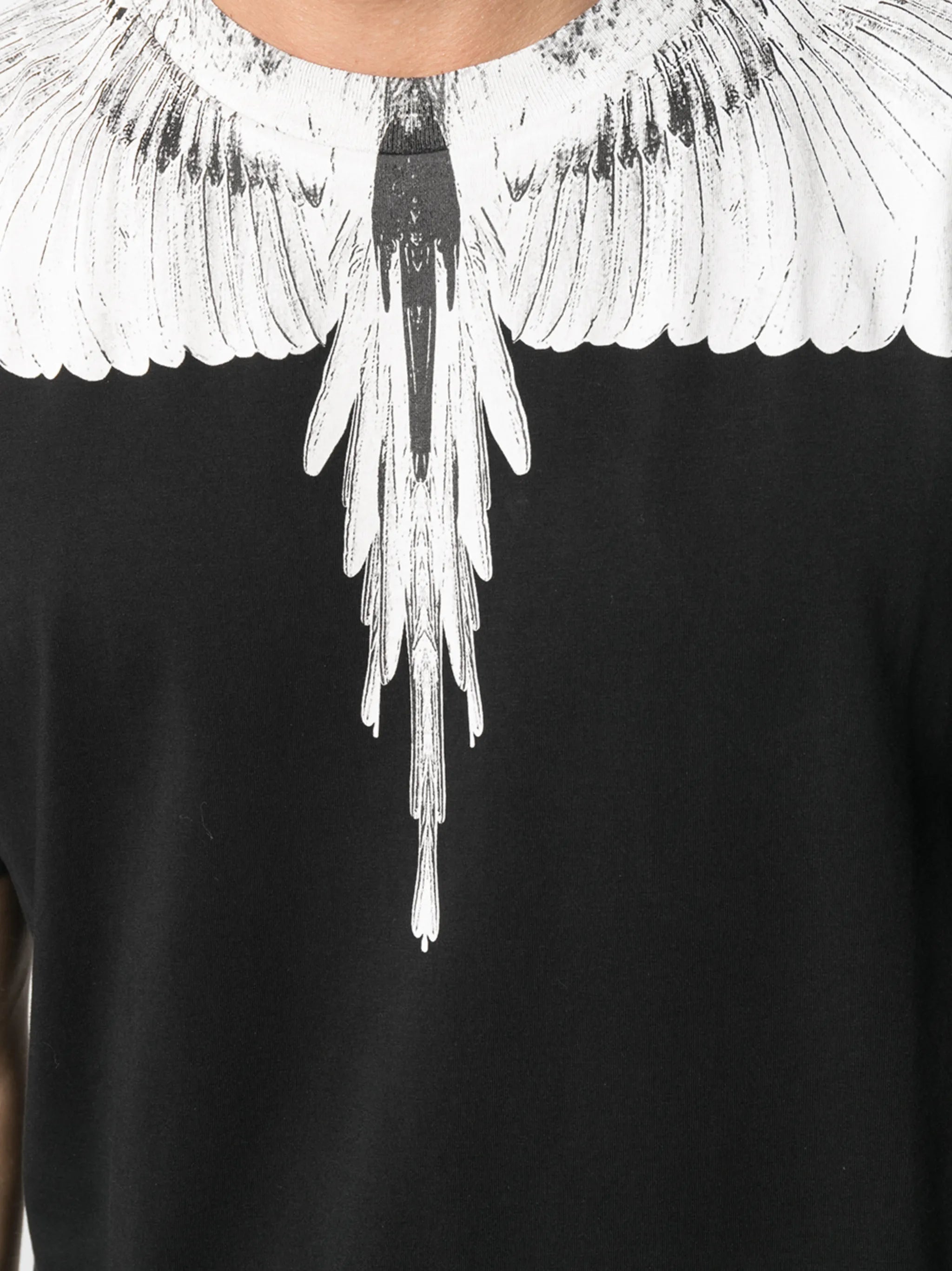 Wings-print crew neck T-shirt