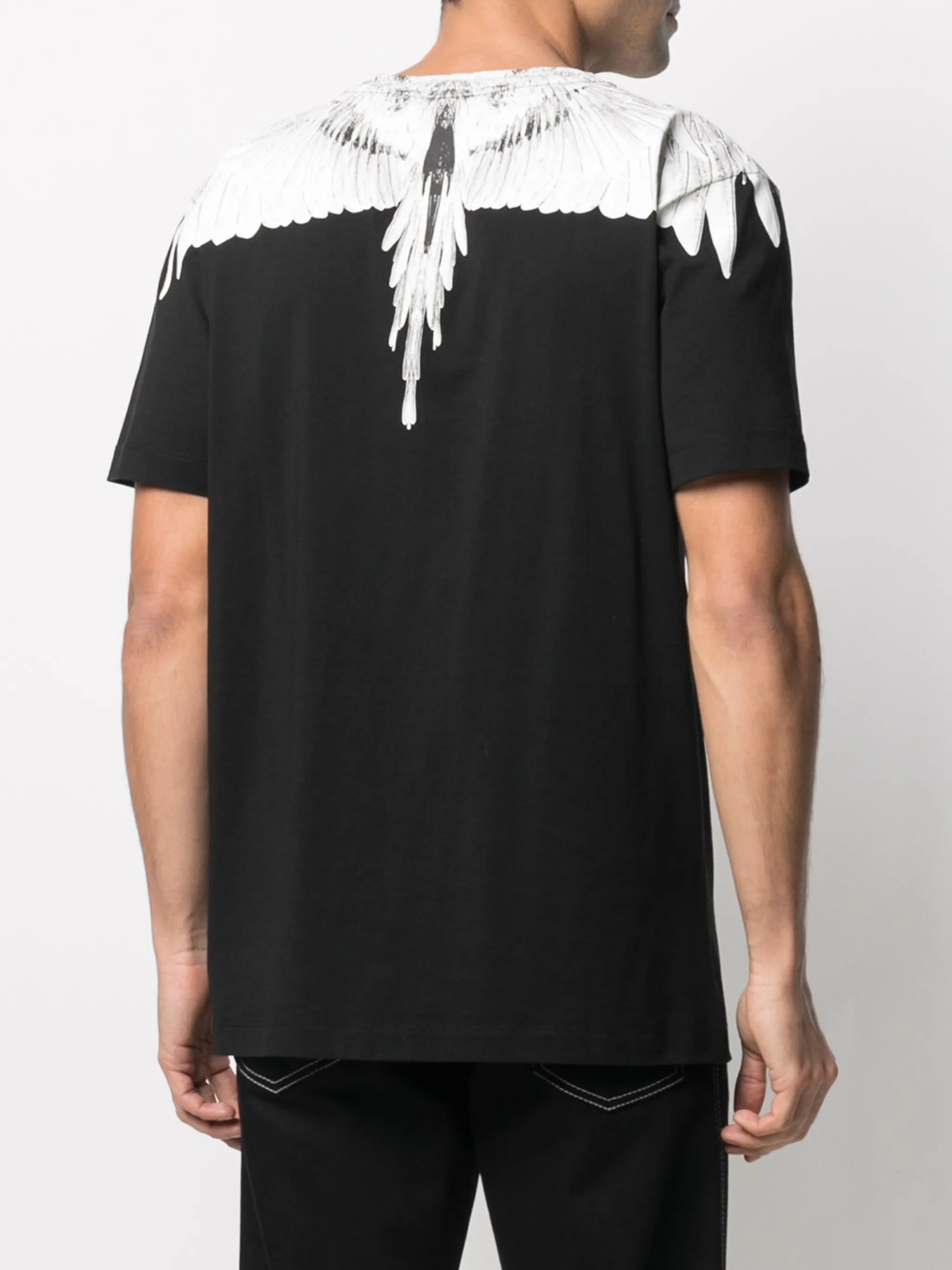 Wings-print crew neck T-shirt