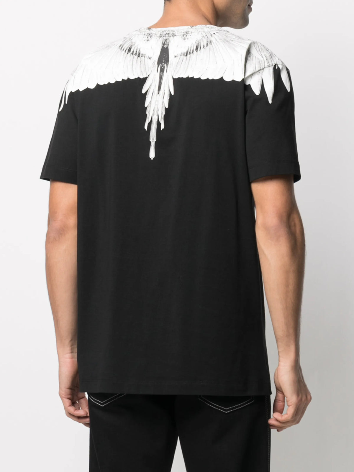 Wings-print crew neck T-shirt