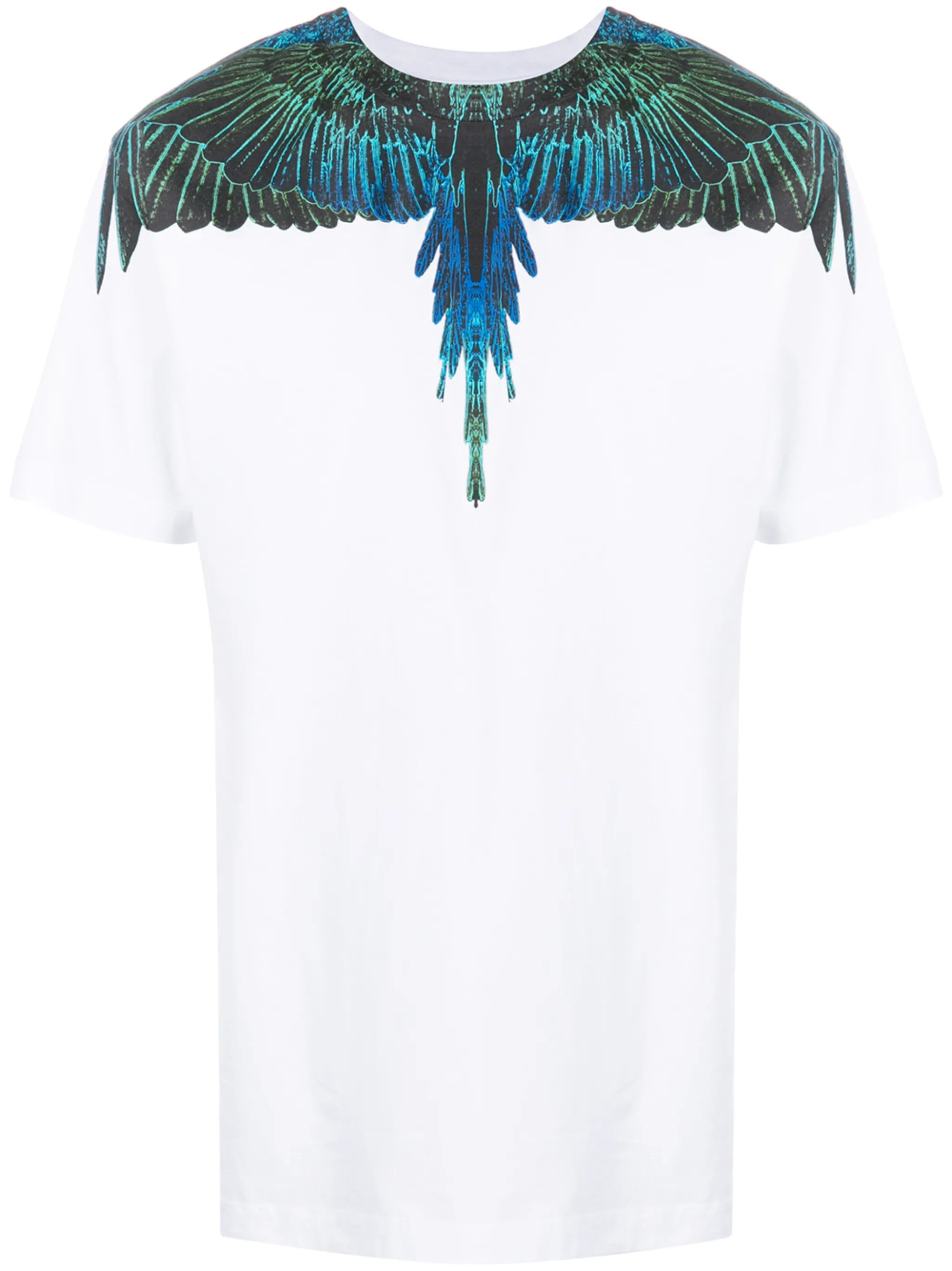 Wings-print crew neck T-shirt
