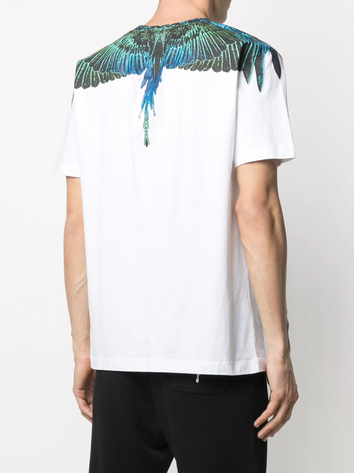 Wings-print crew neck T-shirt