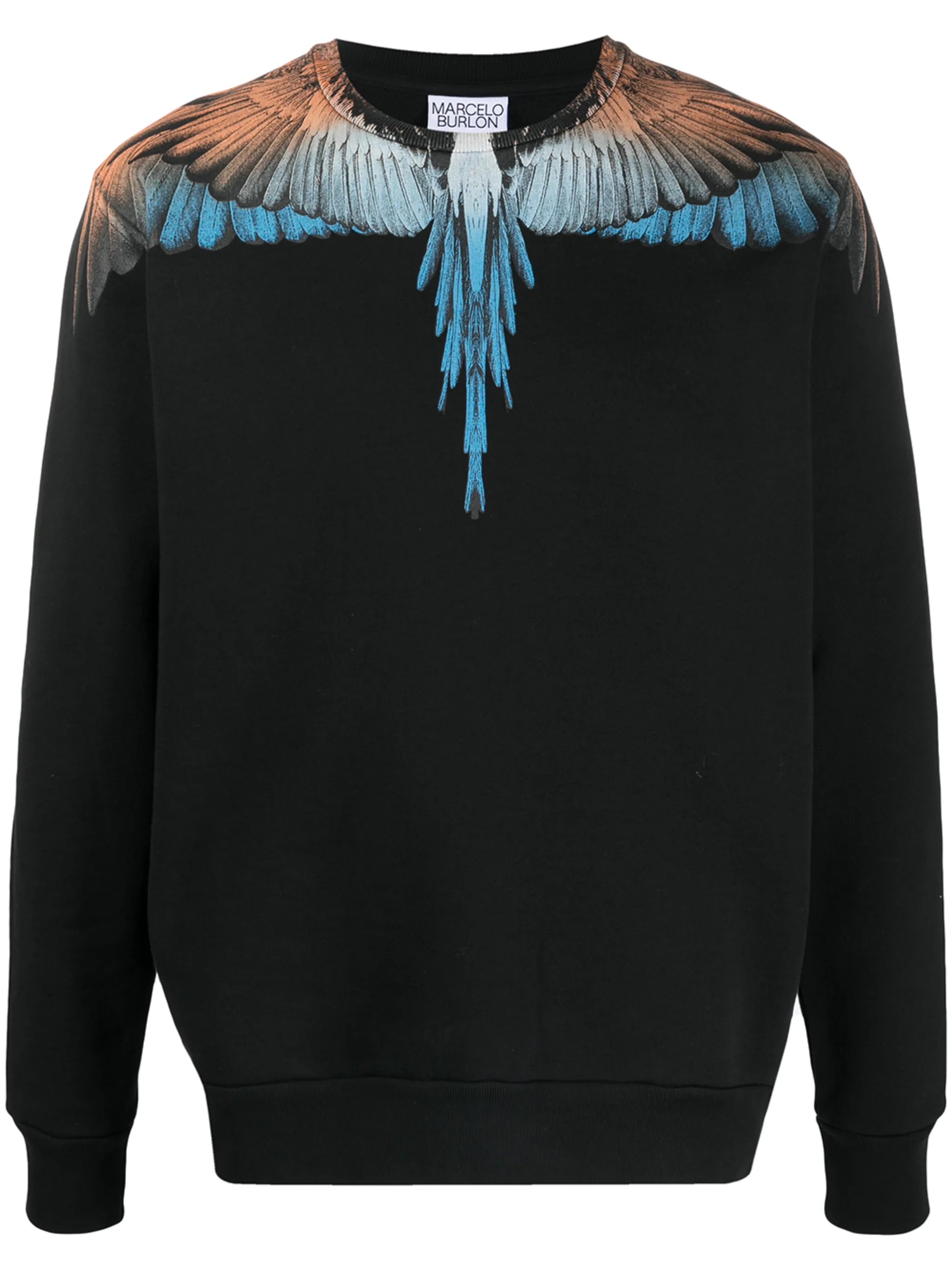 Wings print crew neck sweatshirt