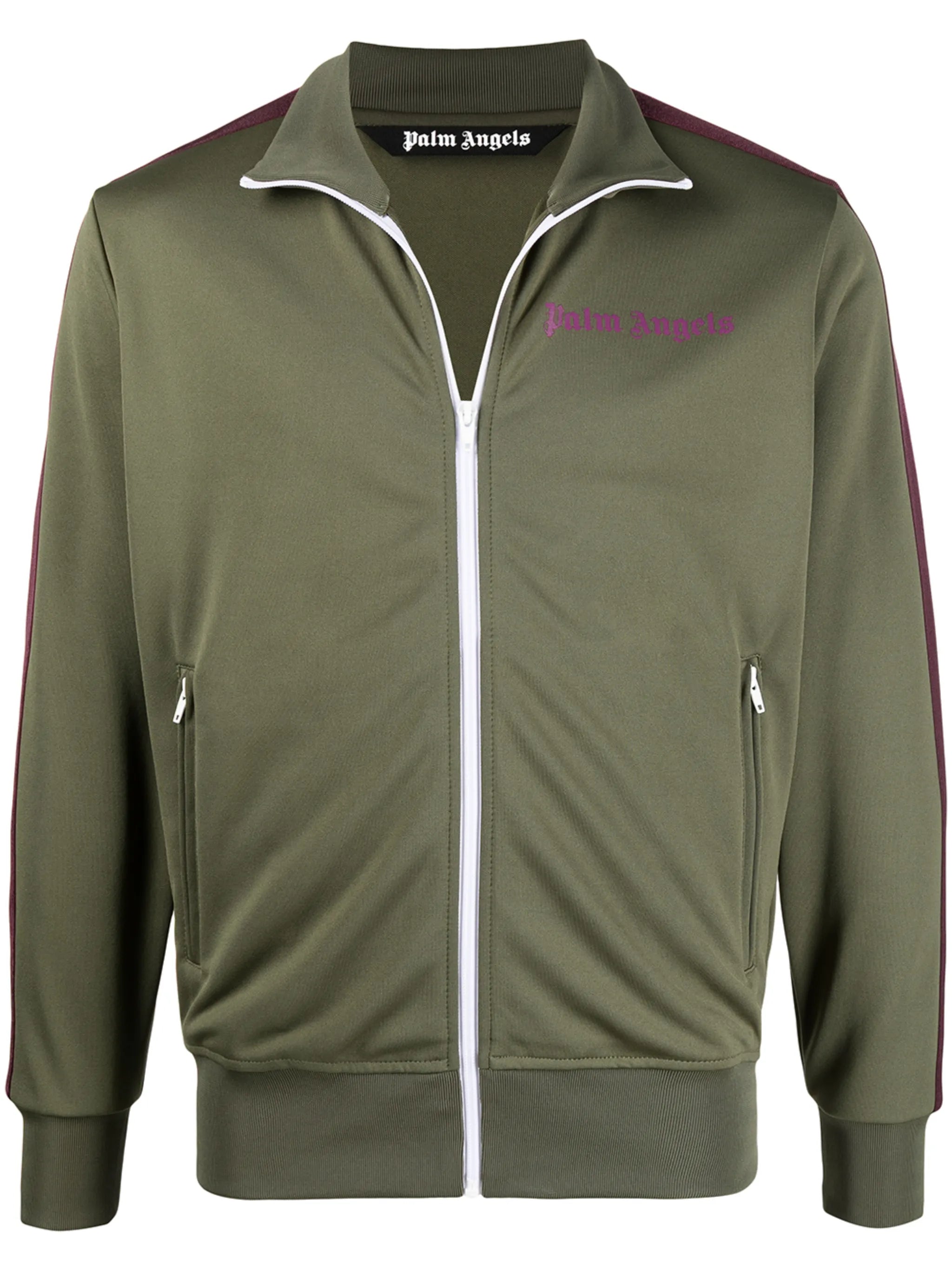 striped sleeve track jacket