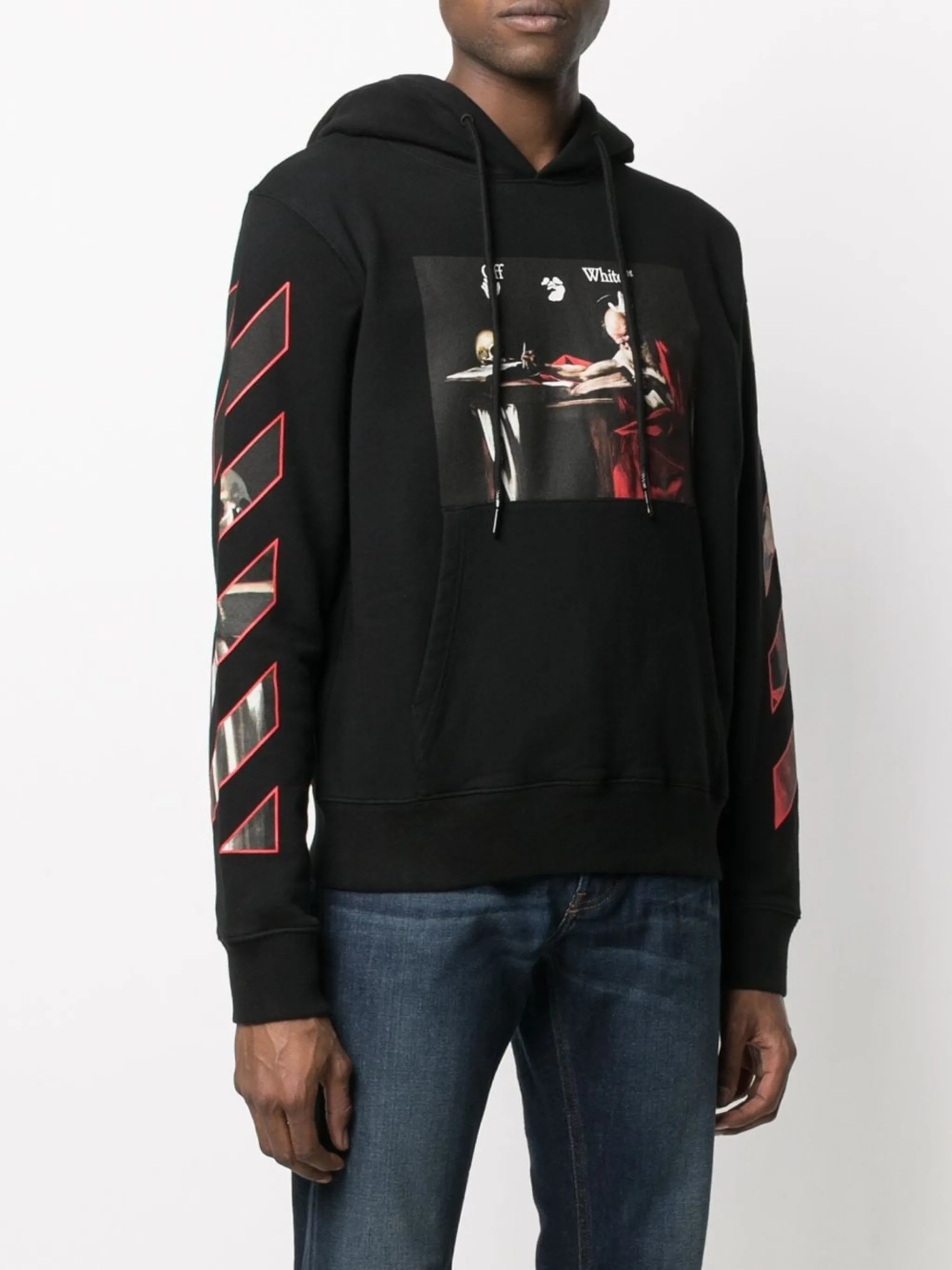 Caravaggio-print cotton hoodie