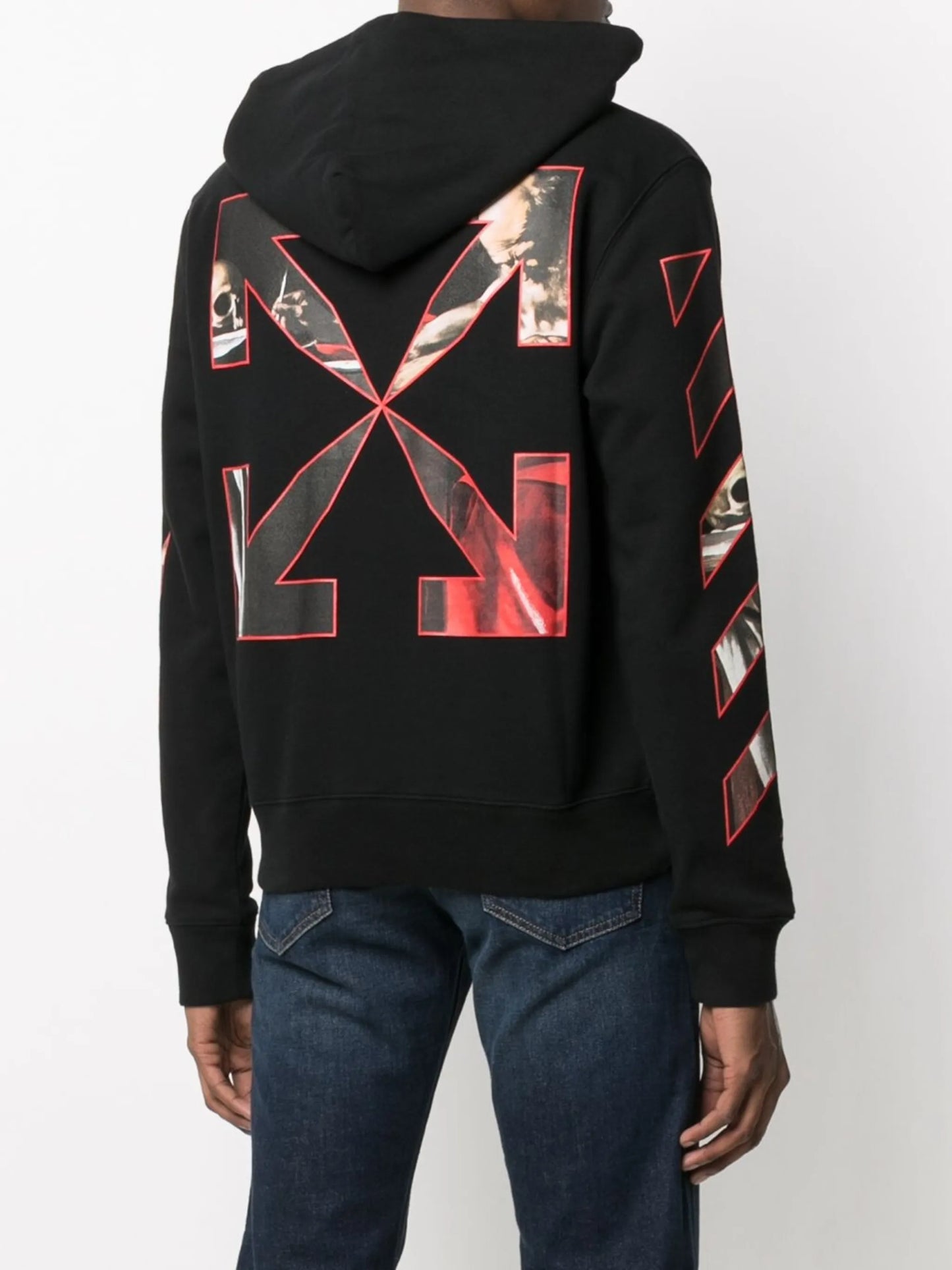 Caravaggio-print cotton hoodie