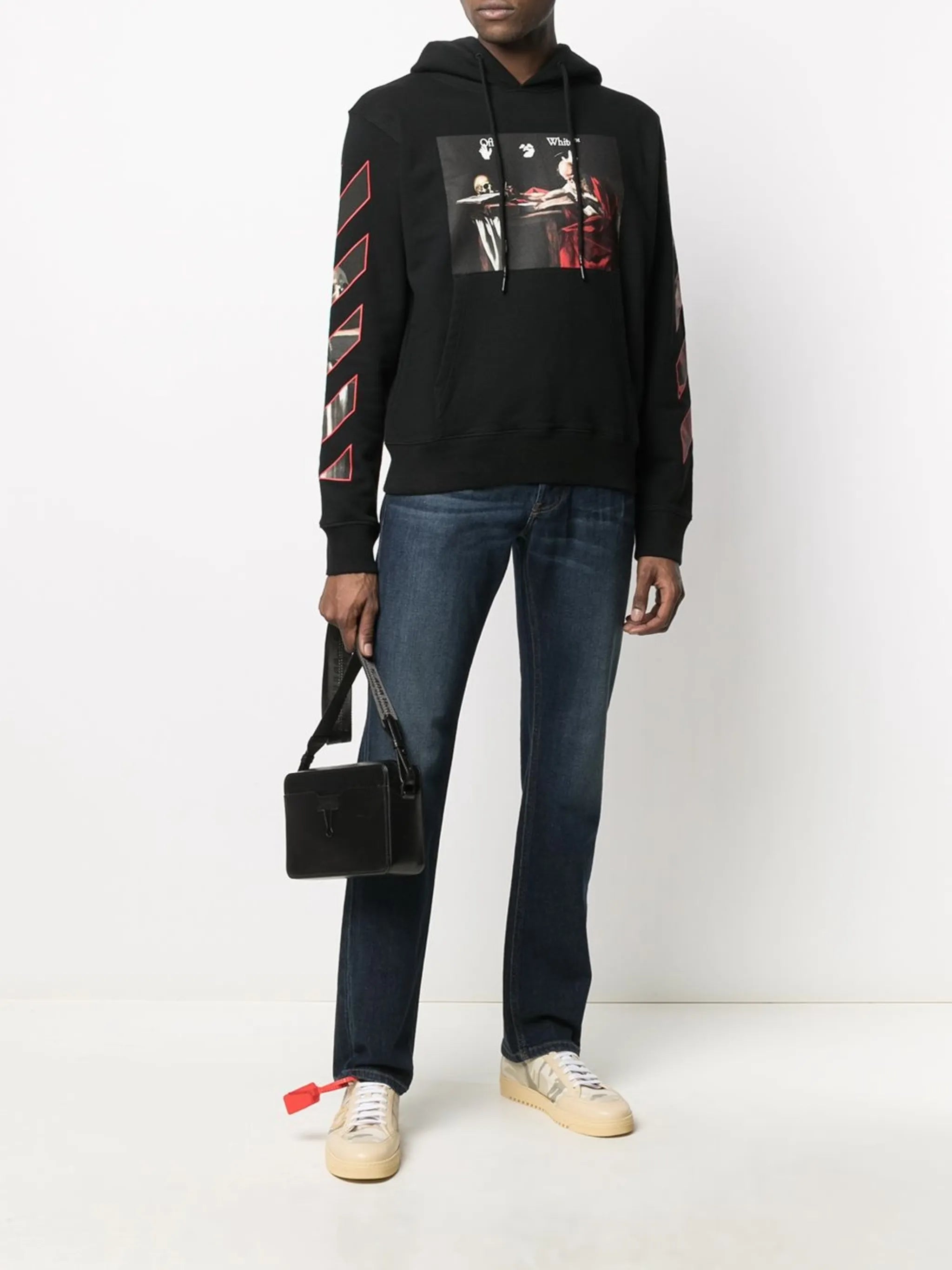 Caravaggio-print cotton hoodie