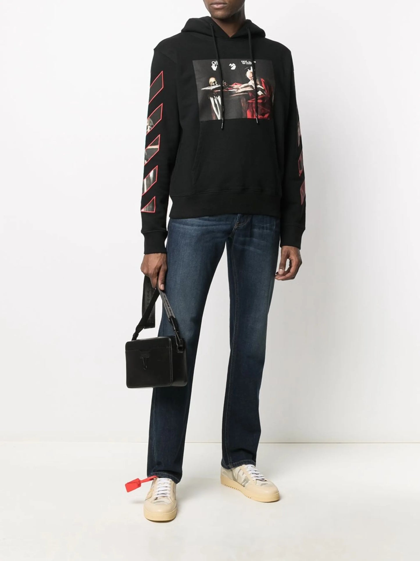 Caravaggio-print cotton hoodie