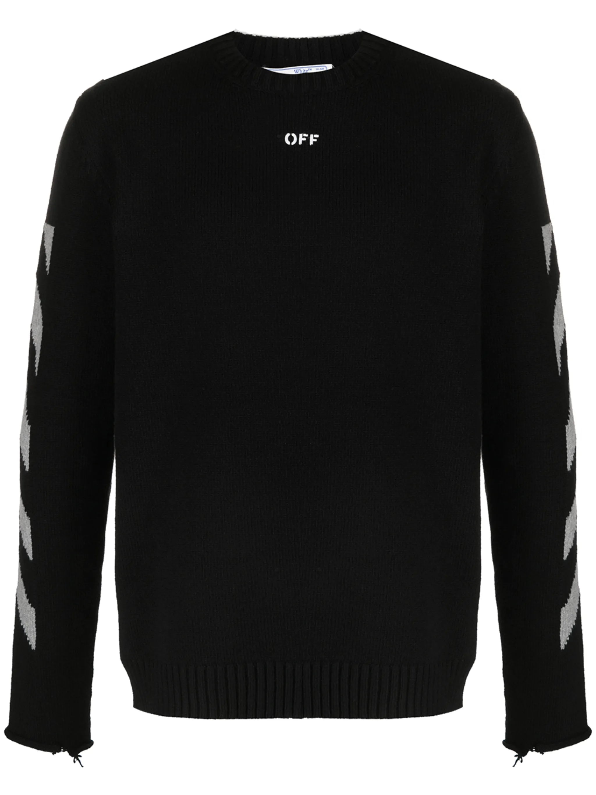 logo-print striped jumper