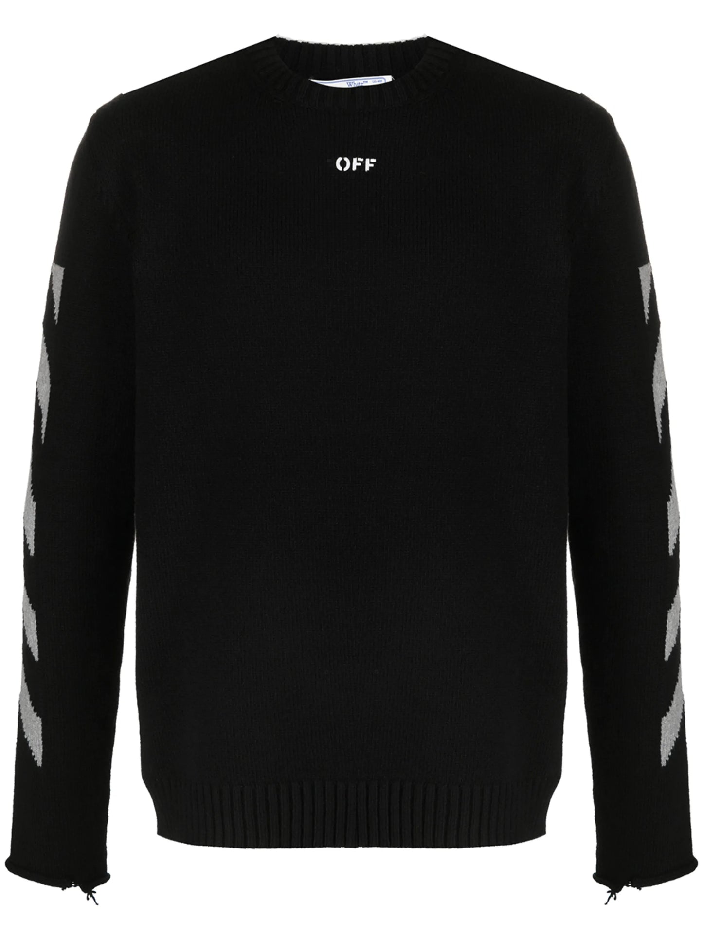 logo-print striped jumper