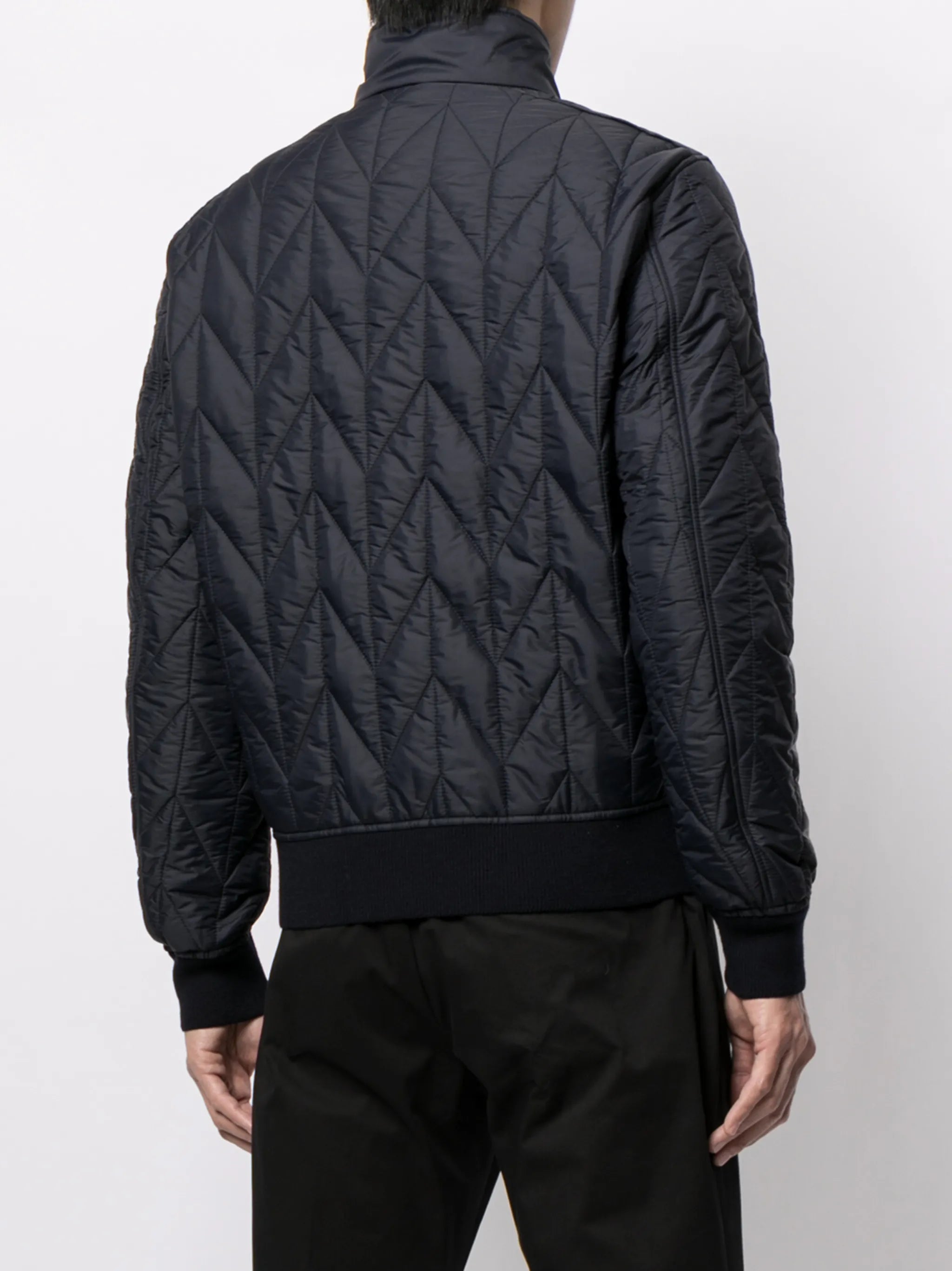 quilted zip-up jacket