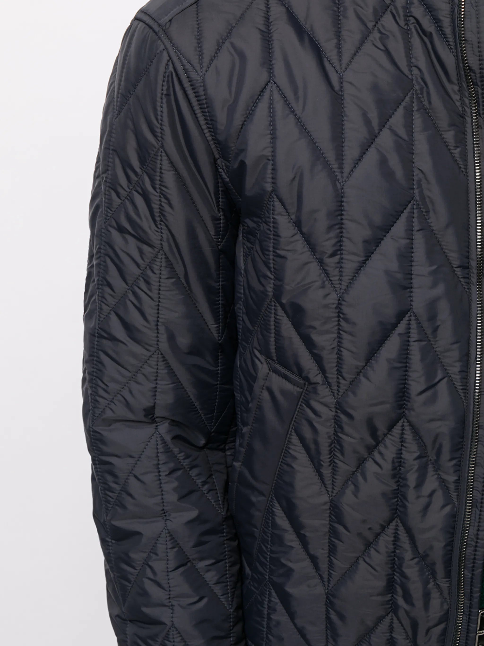 quilted zip-up jacket