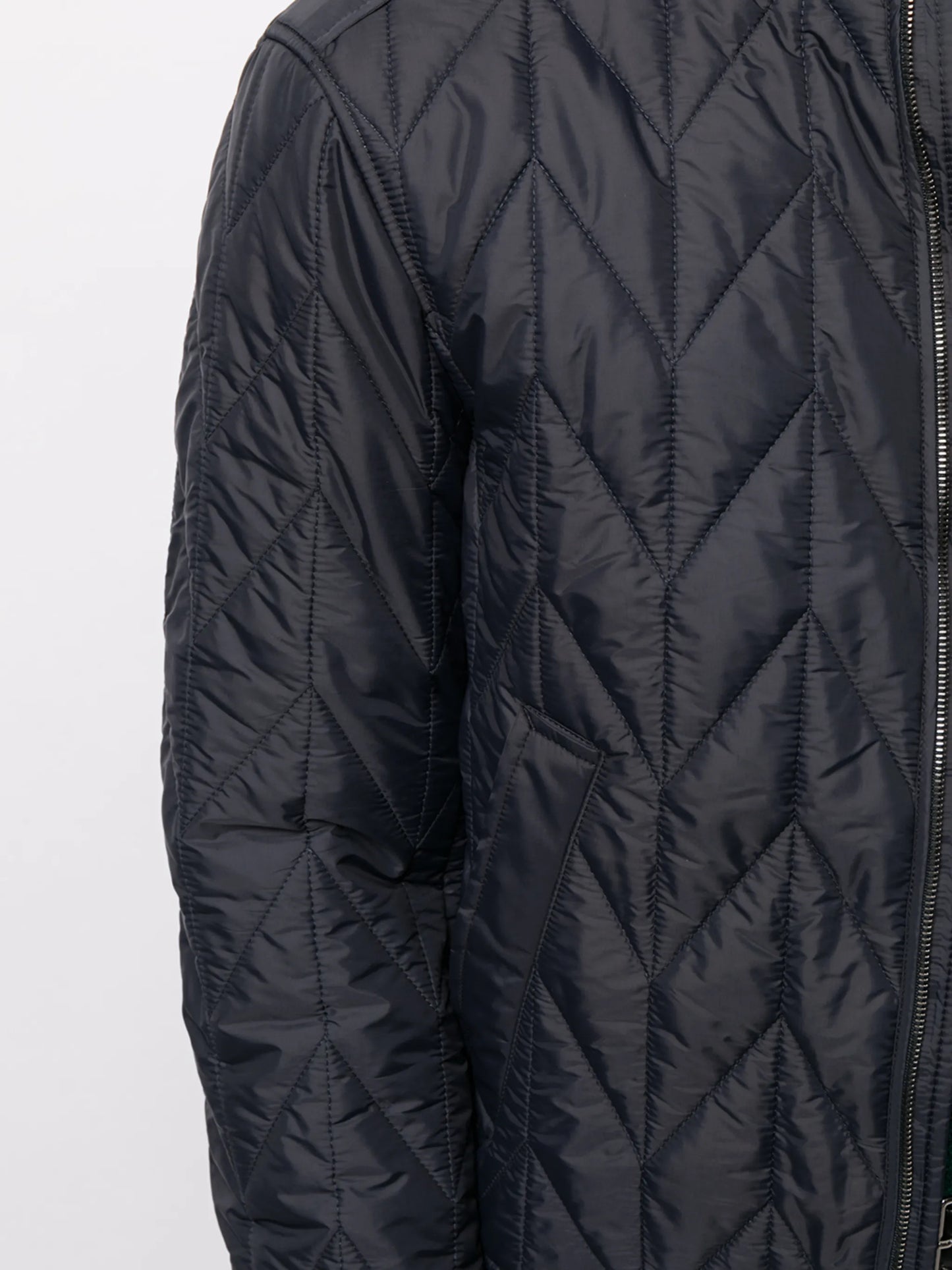 quilted zip-up jacket