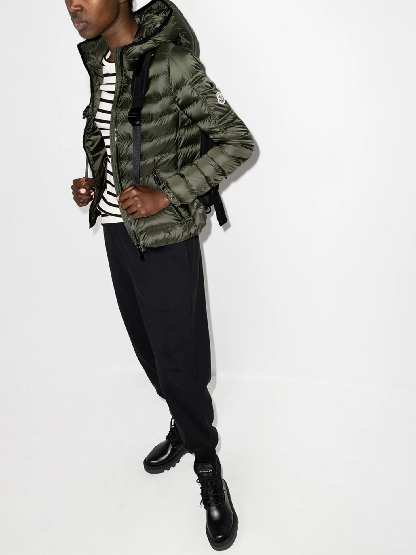 logo-patch padded jacket