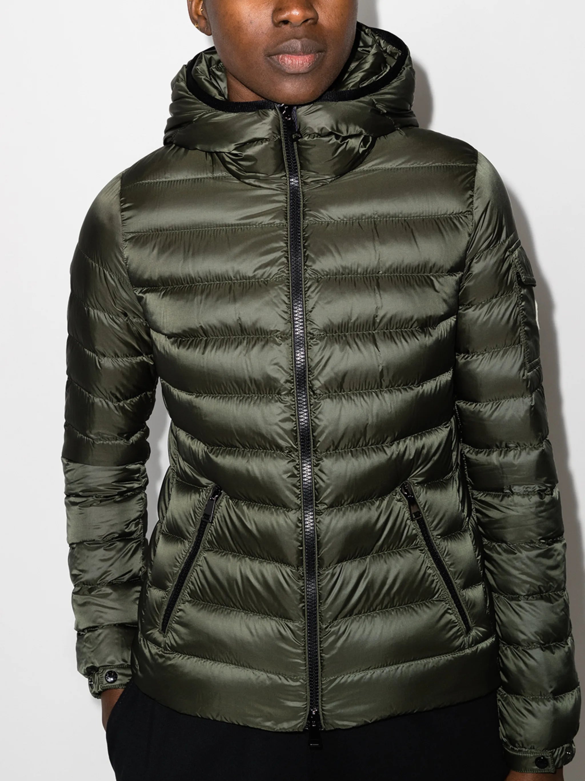 logo-patch padded jacket