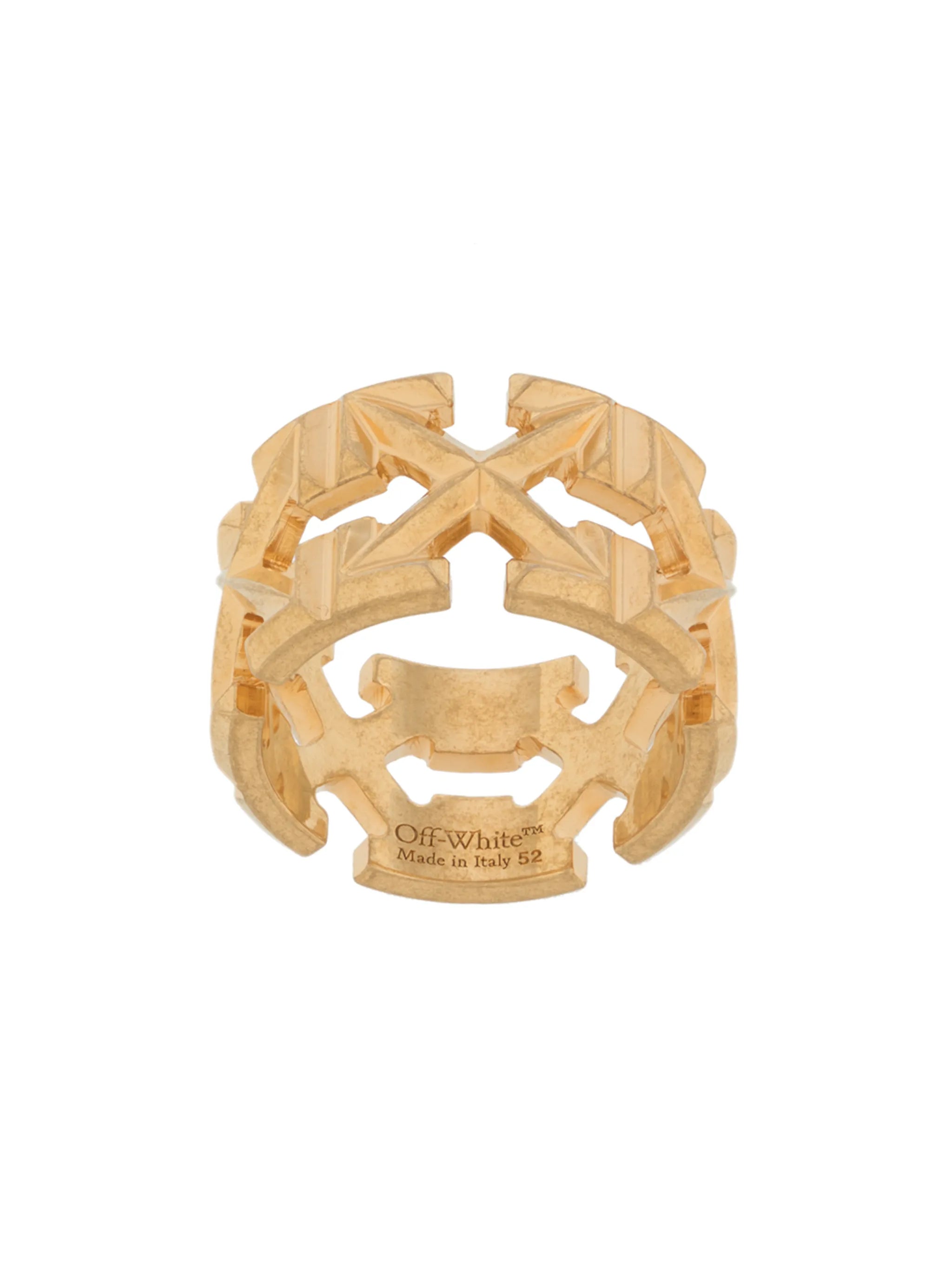 Arrows-motif brass ring