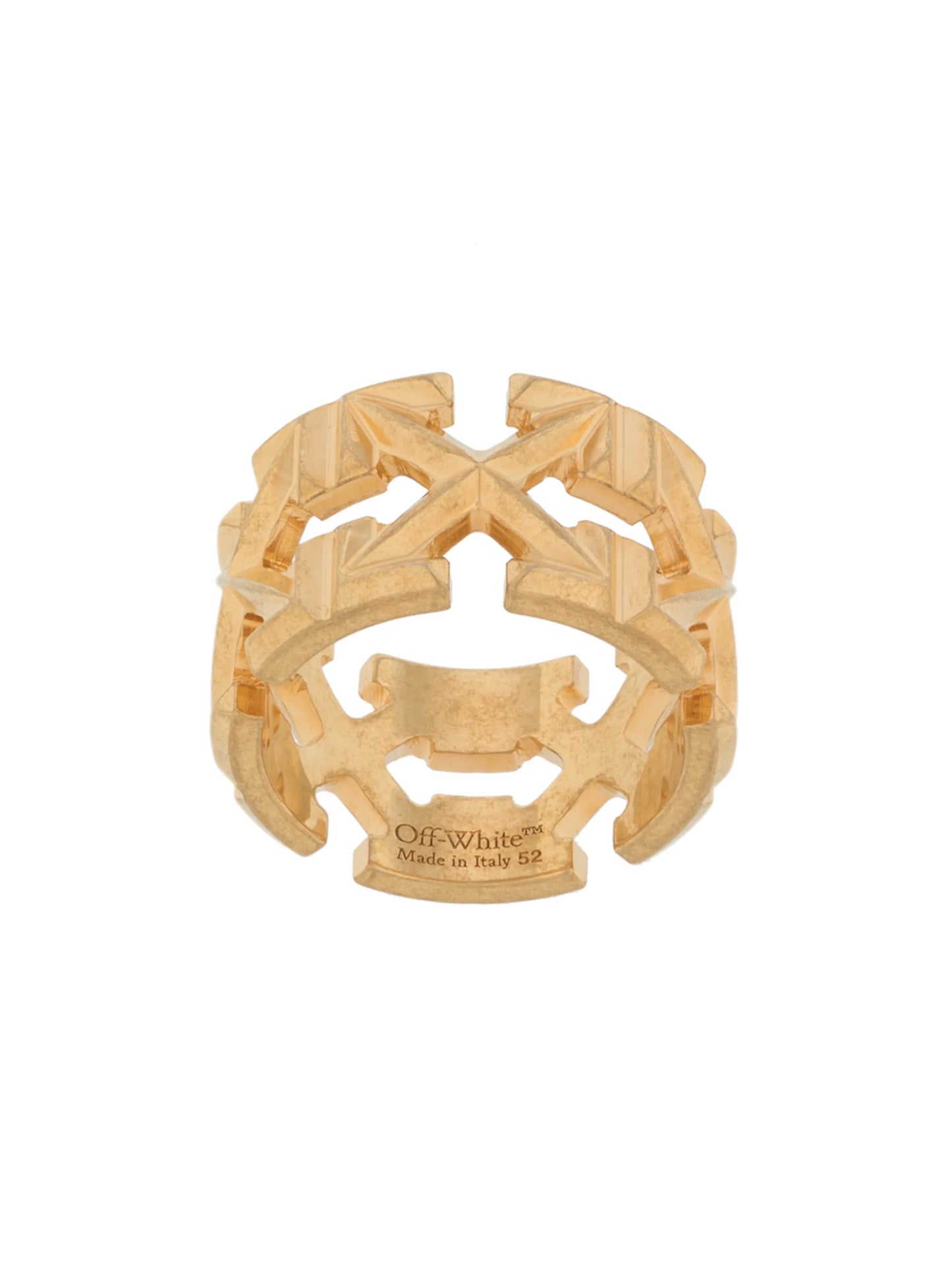 Arrows-motif brass ring