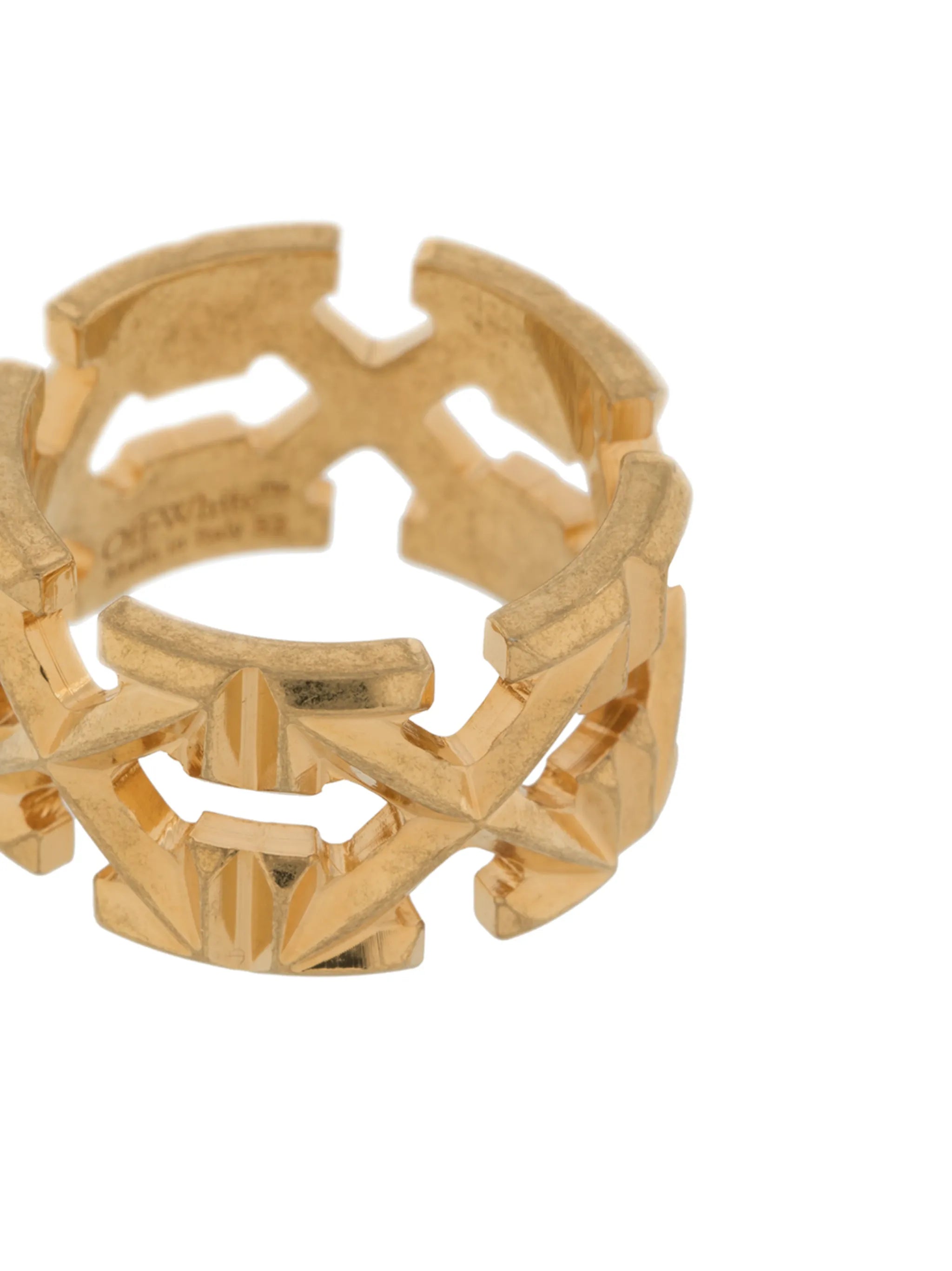 Arrows-motif brass ring