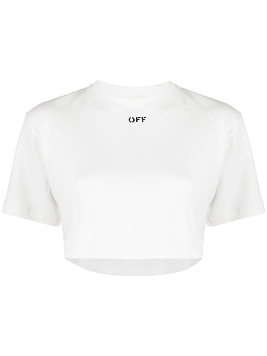 cropped short-sleeve T-shirt