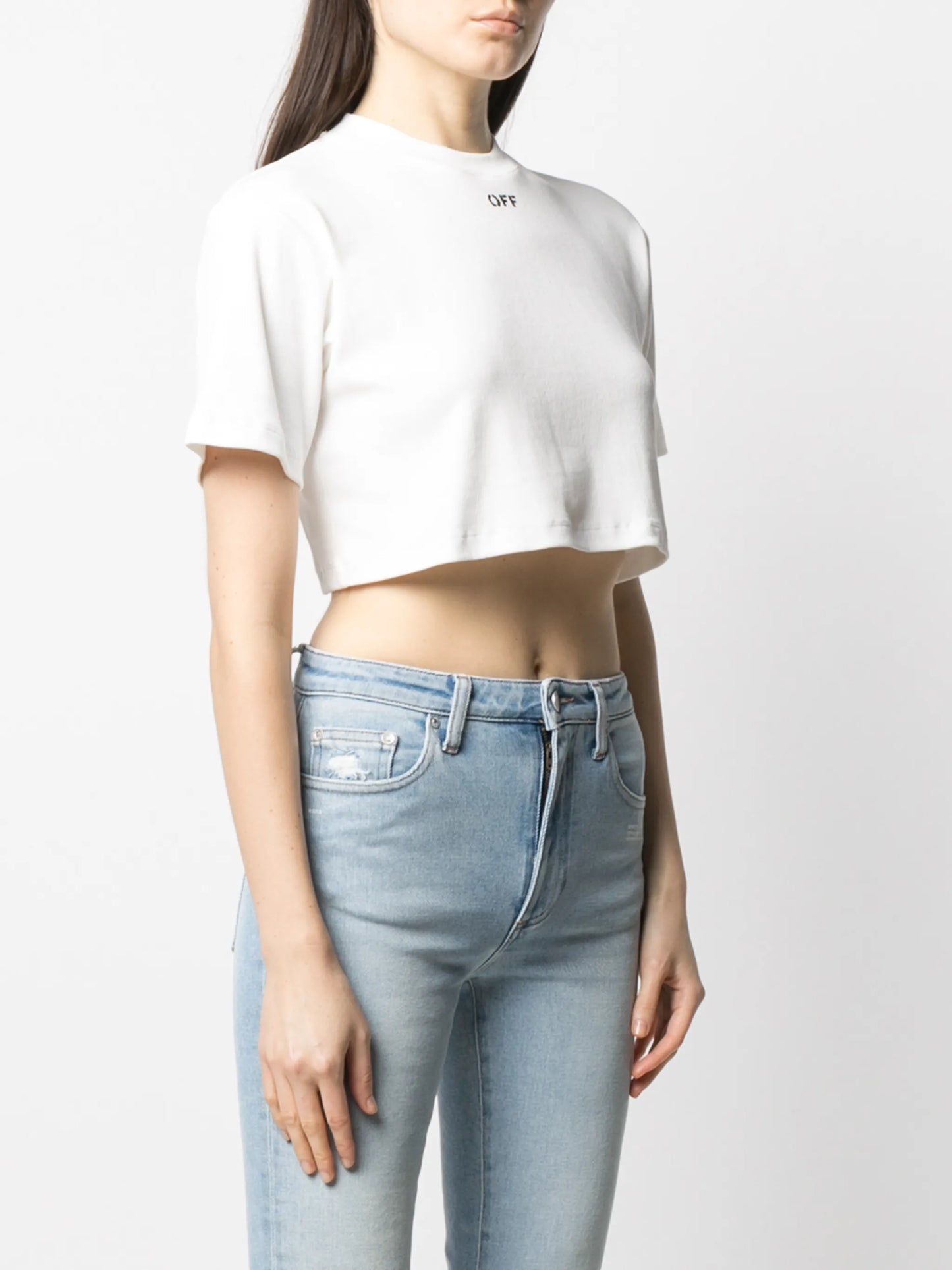 cropped short-sleeve T-shirt