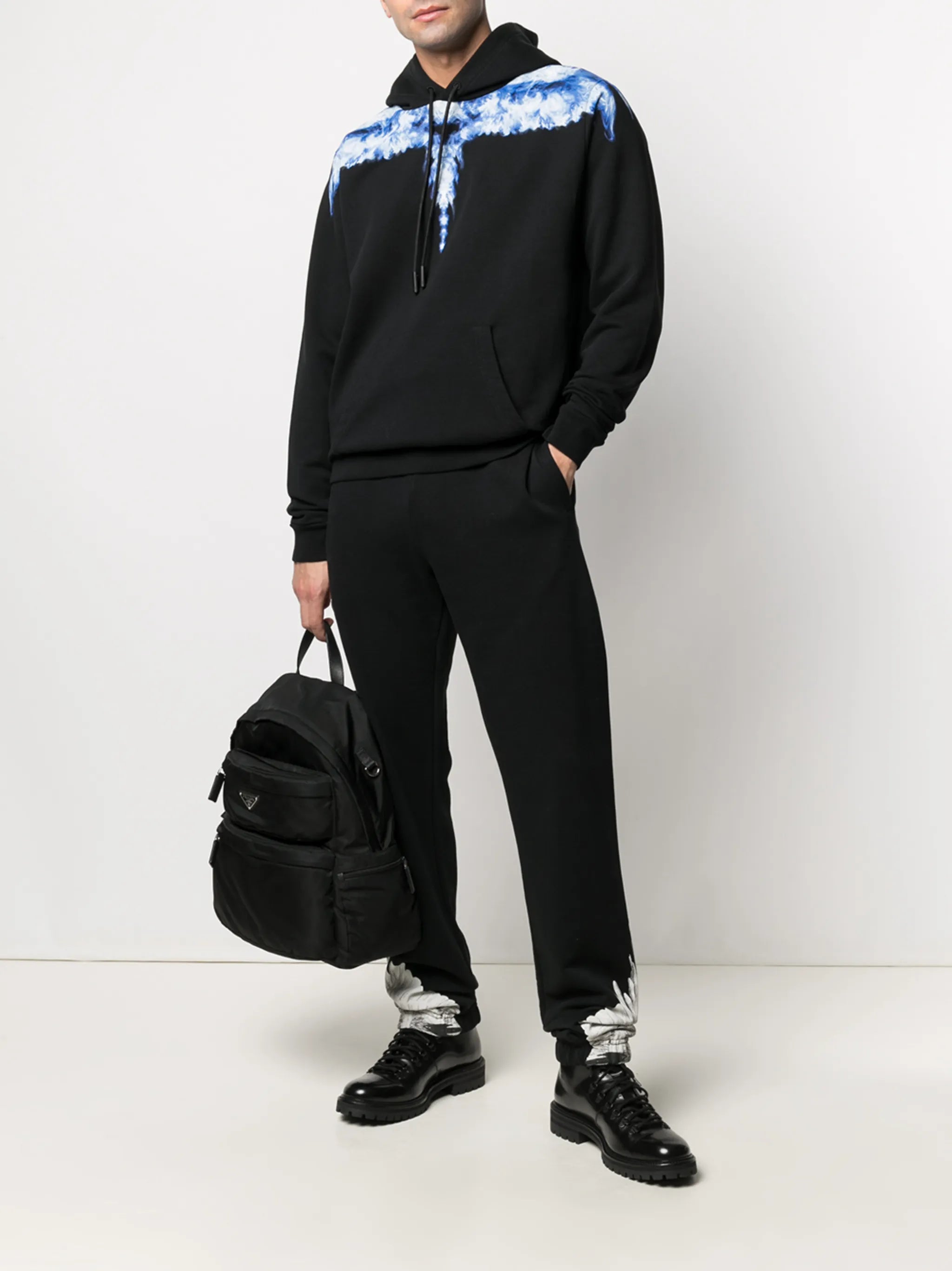 Wings print track pants